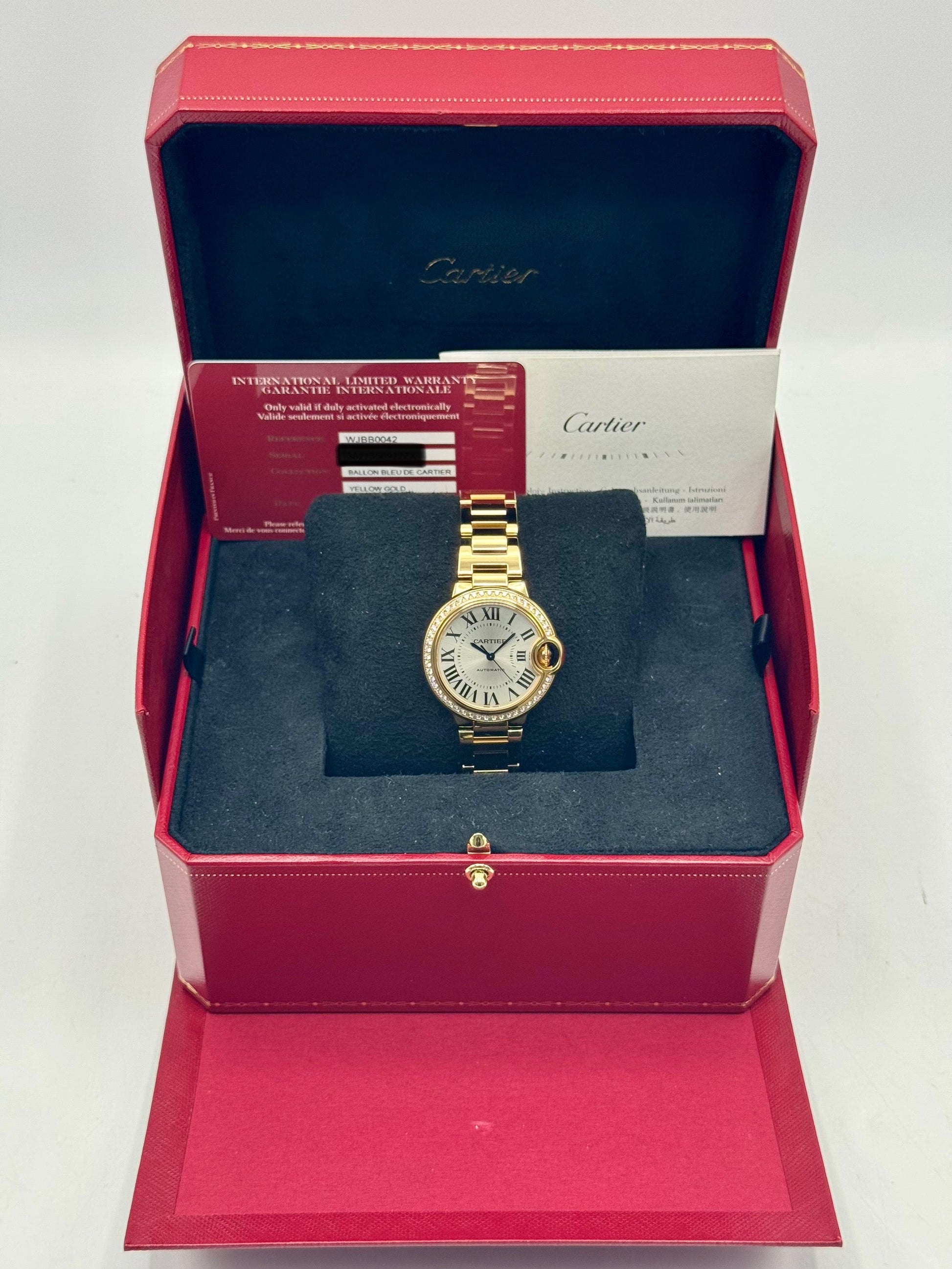 2021 Cartier Ballon Bleu De Cartier 33mm WJBB0042 Silver Dial - MyWatchLLC