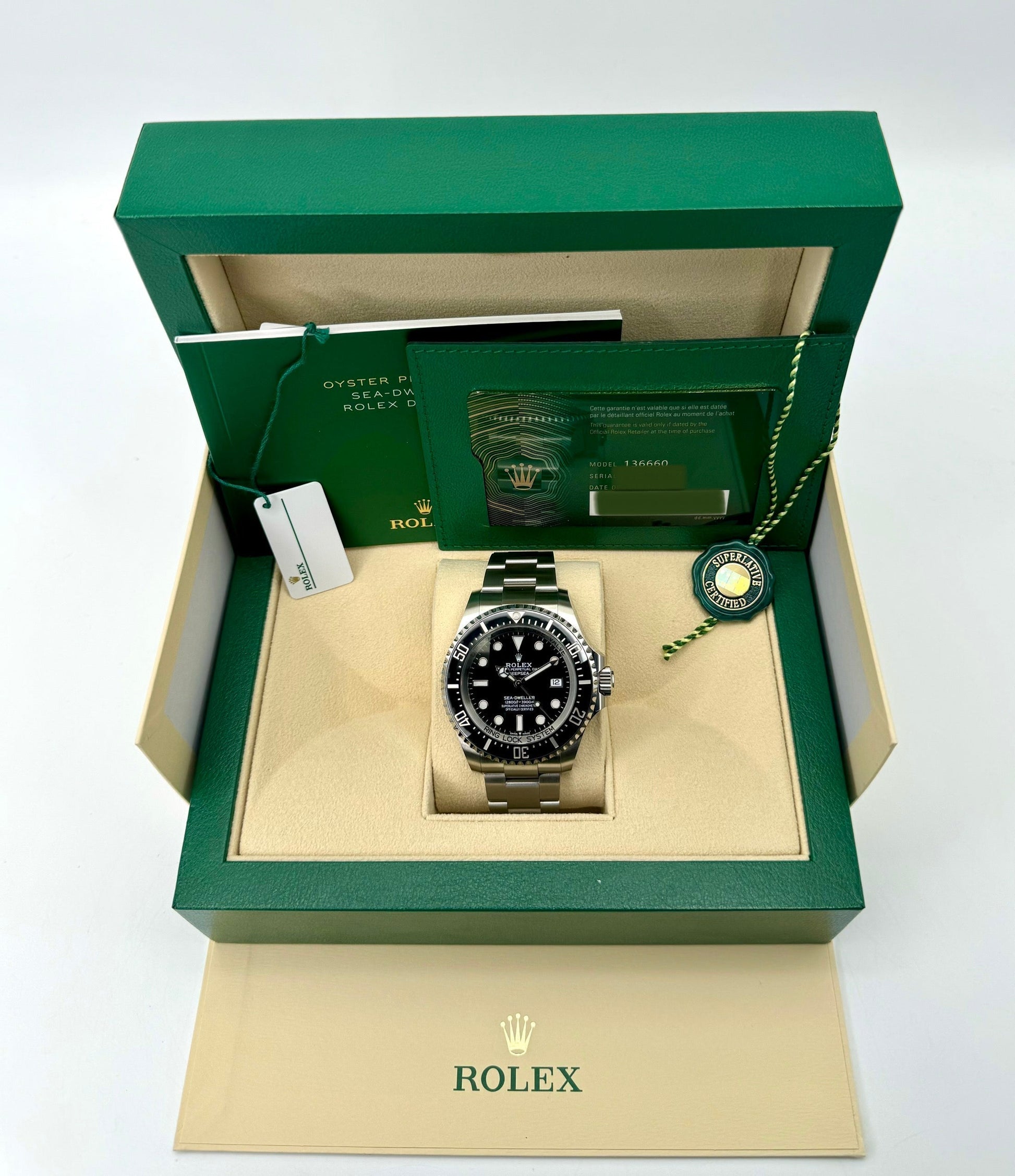 NEW 2023 Rolex Sea-Dweller Deepsea 44mm 136660 Stainless Steel Black Dial - MyWatchLLC
