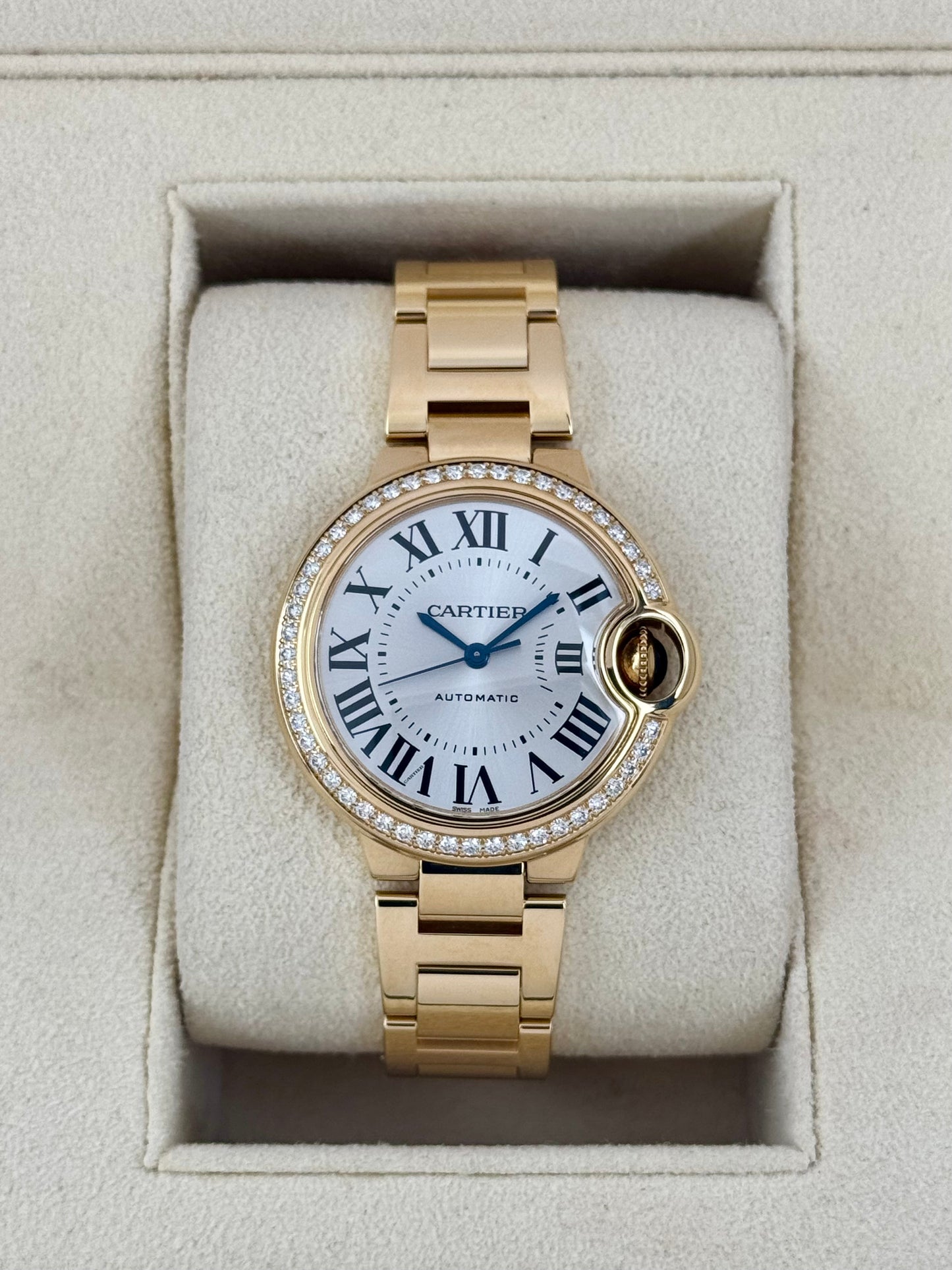 2021 Cartier Ballon Bleu De Cartier 33mm WJBB0042 Silver Dial - MyWatchLLC