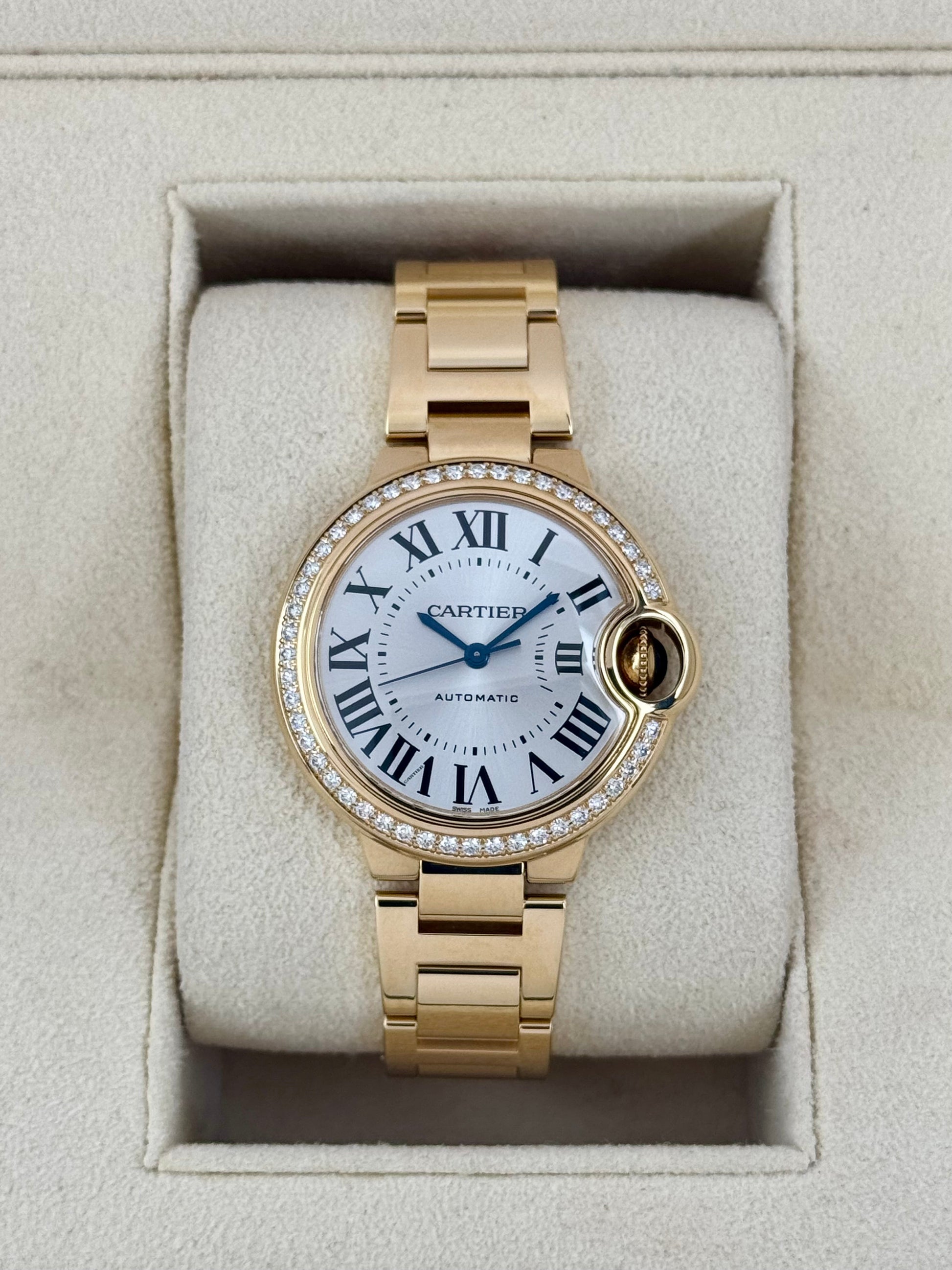 2021 Cartier Ballon Bleu De Cartier 33mm WJBB0042 Silver Dial - MyWatchLLC