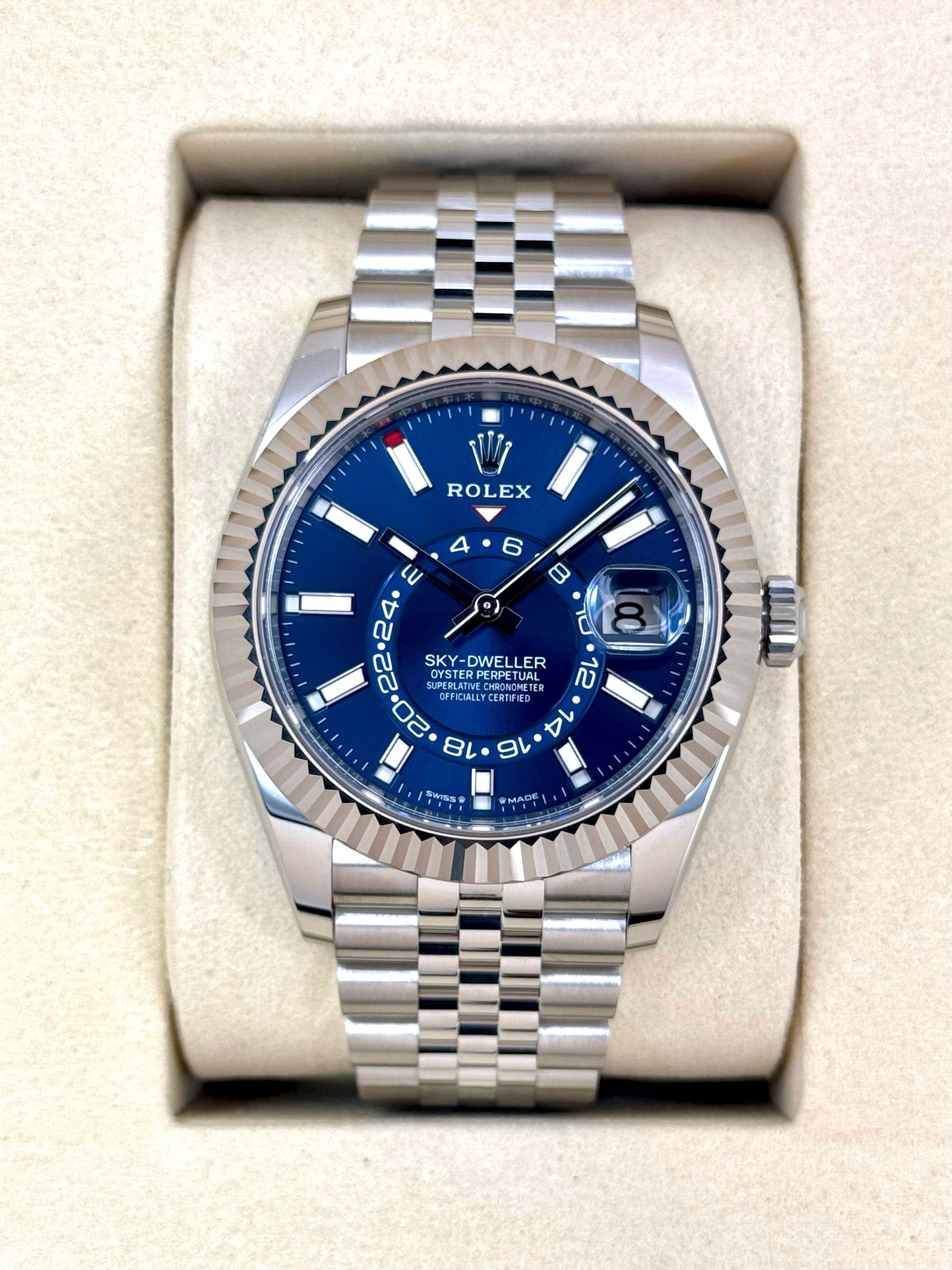 NEW 2025 Rolex Sky-Dweller 42mm 336934 Jubilee Blue Dial - MyWatchLLC