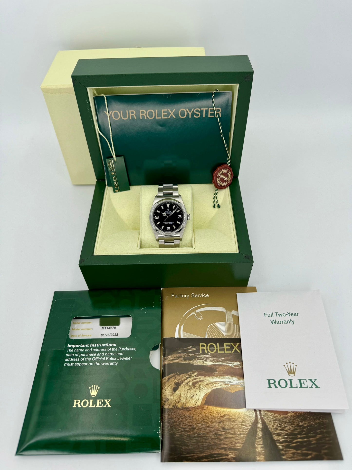 2007 Rolex Explorer 36mm 114270 Stainless Steel Black Dial - MyWatchLLC