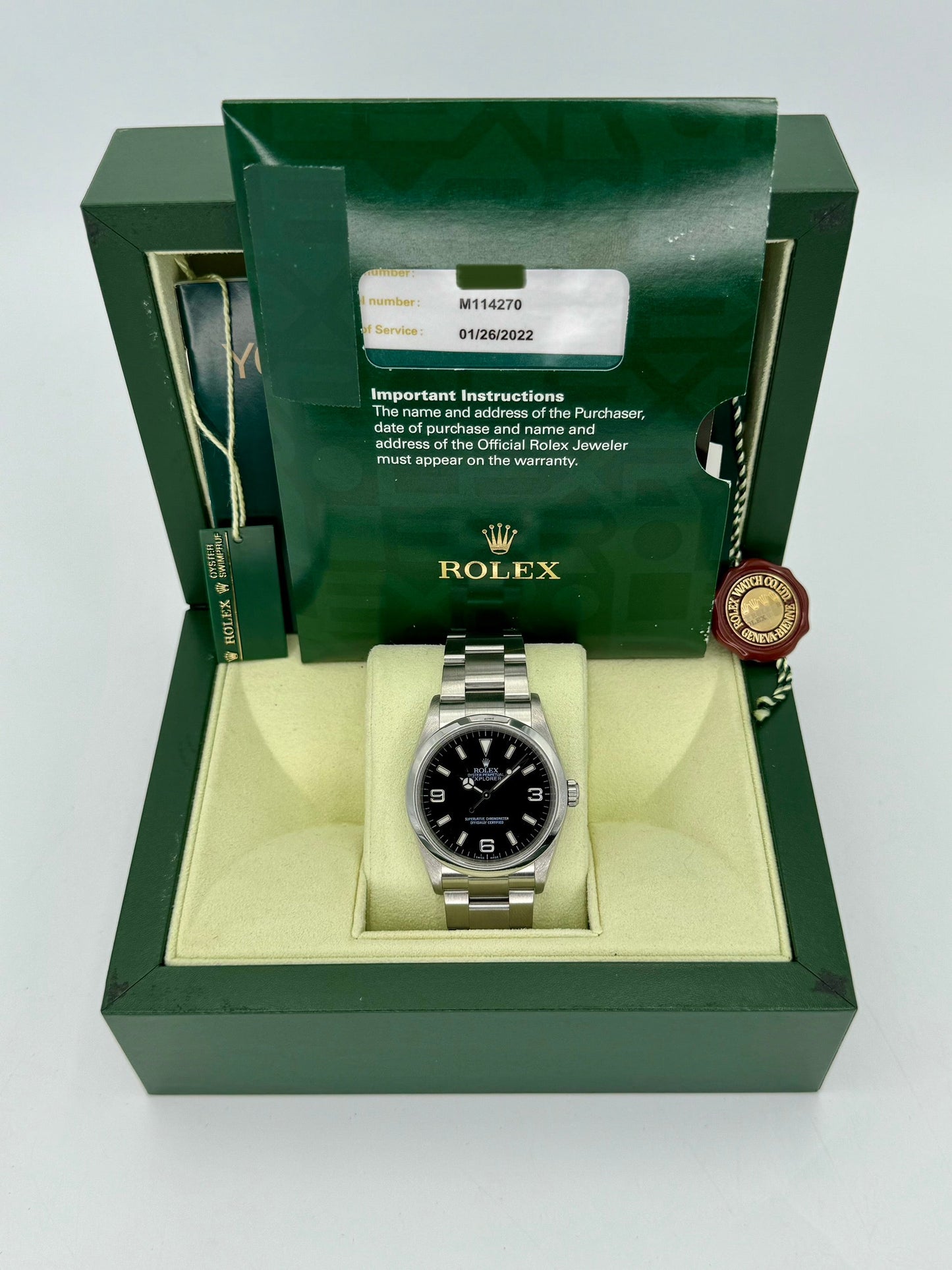 2007 Rolex Explorer 36mm 114270 Stainless Steel Black Dial - MyWatchLLC