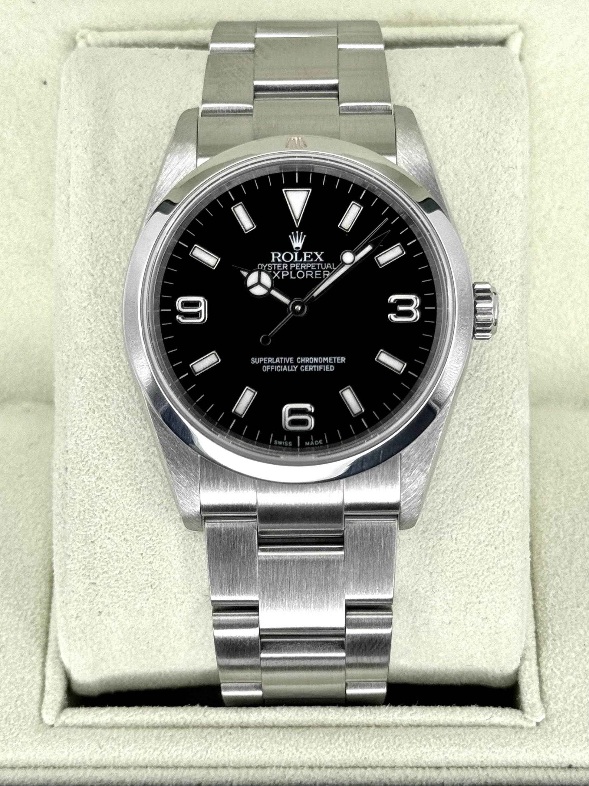 2007 Rolex Explorer 36mm 114270 Stainless Steel Black Dial - MyWatchLLC