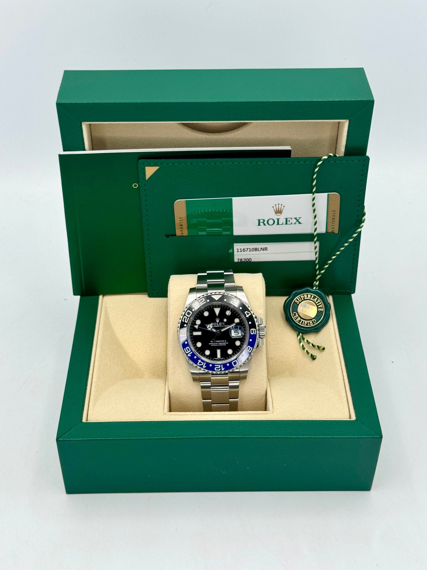 2019 Rolex GMT-Master II "Batman" 40mm 116710BLNR Oyster - MyWatchLLC