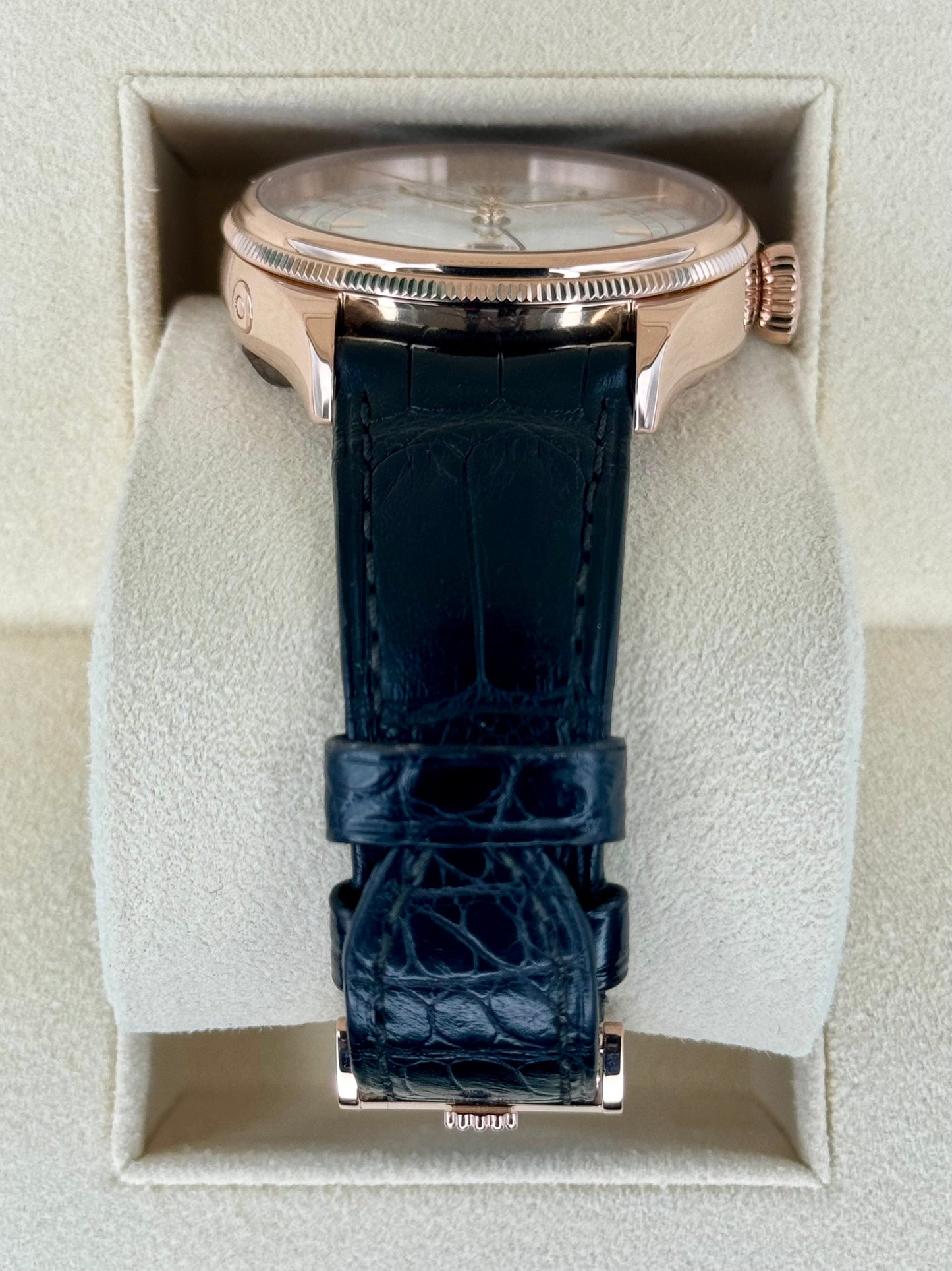 2018 Rolex Cellini Moonphase 39mm 50535 Rose Gold White Dial - MyWatchLLC