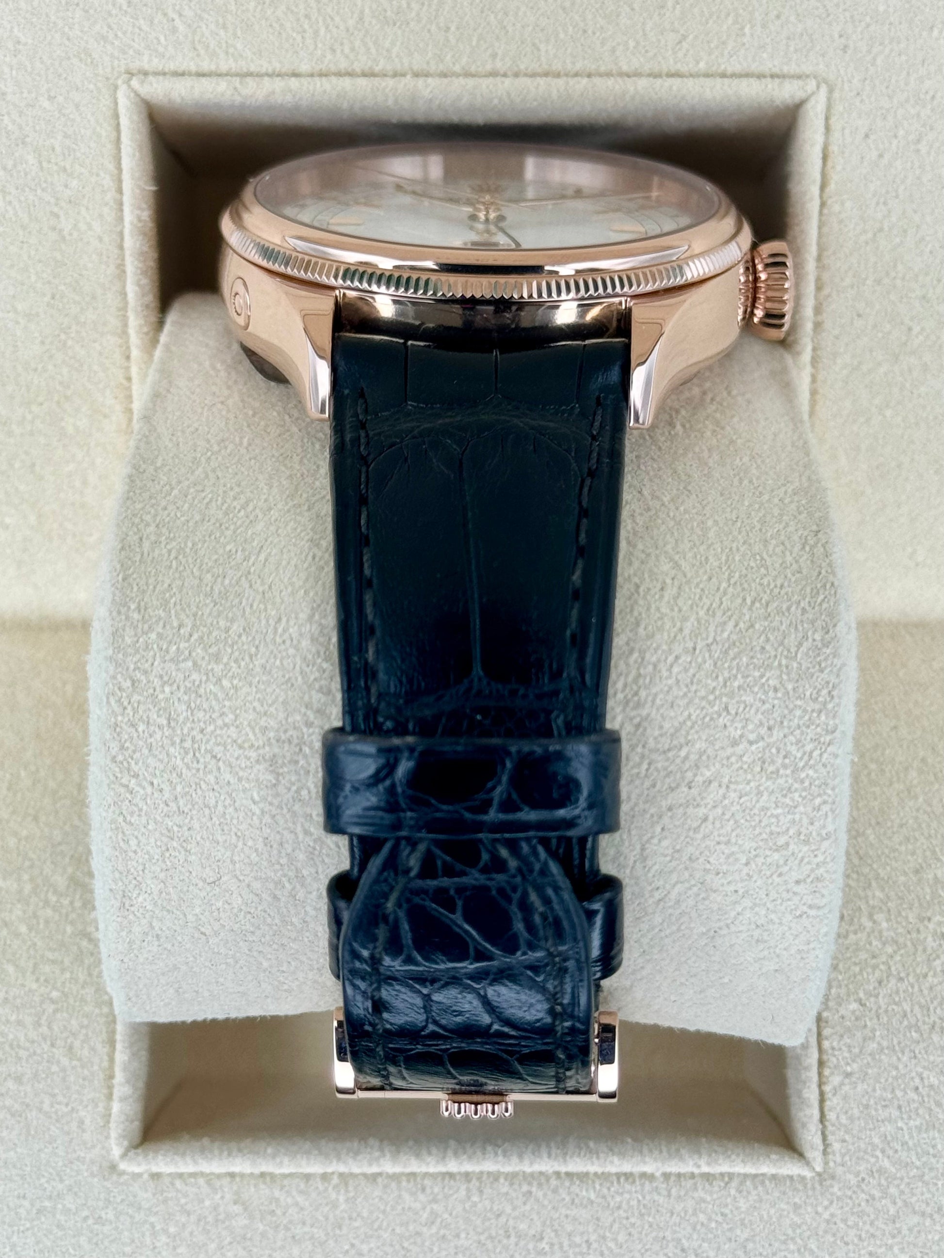 2018 Rolex Cellini Moonphase 39mm 50535 Rose Gold White Dial - MyWatchLLC