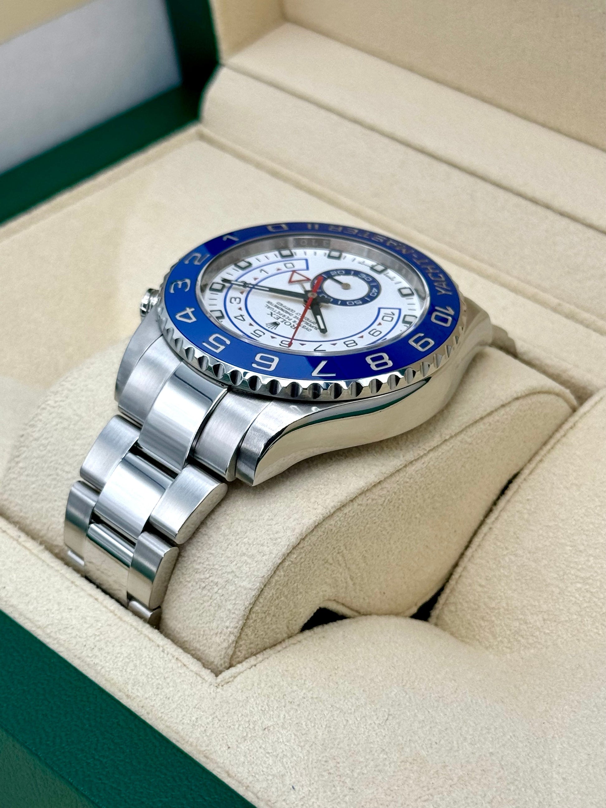 2016 Rolex Yacht-Master II 44mm 116680 Stainless Steel White Dial - MyWatchLLC