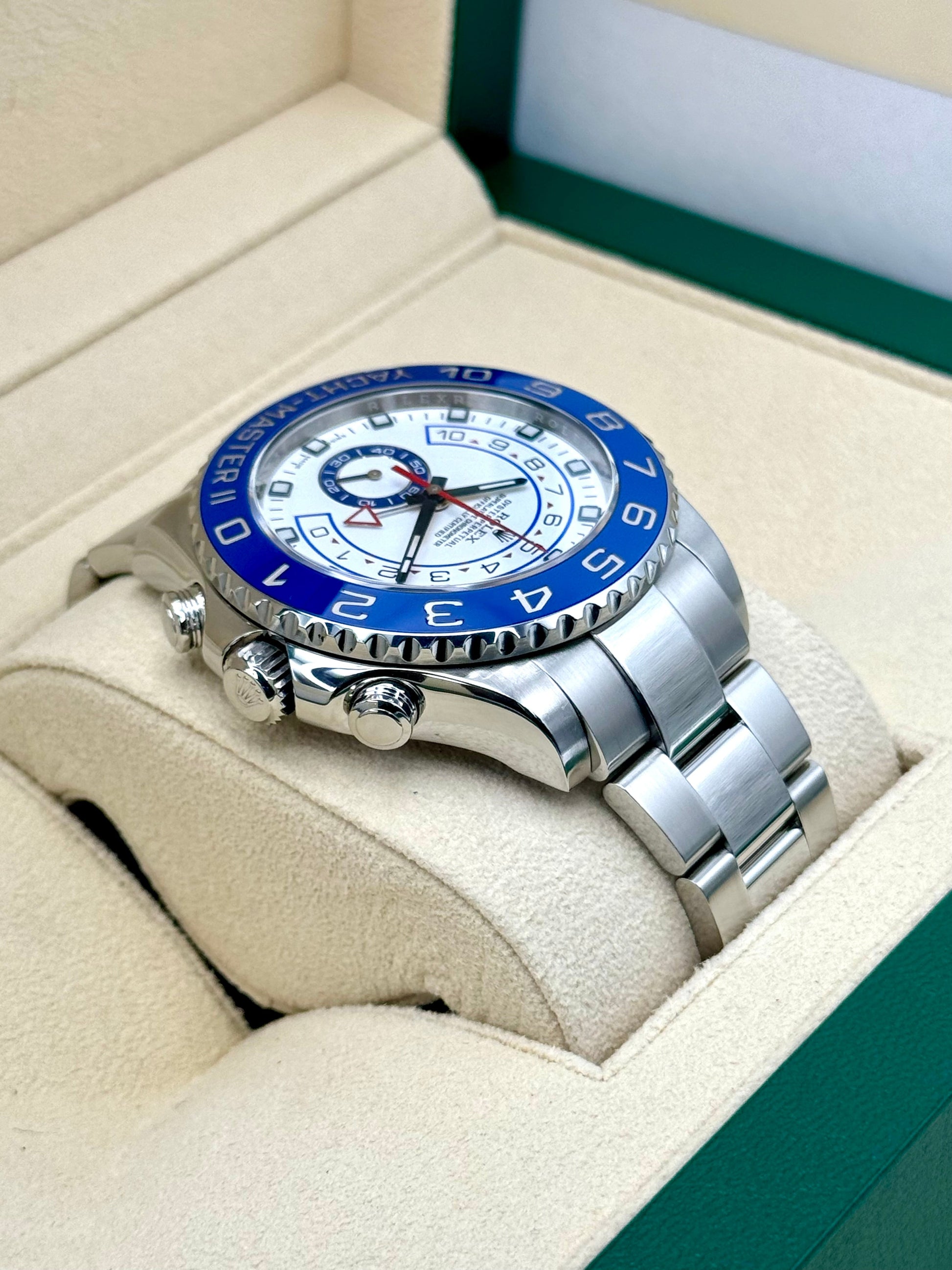 2016 Rolex Yacht-Master II 44mm 116680 Stainless Steel White Dial - MyWatchLLC