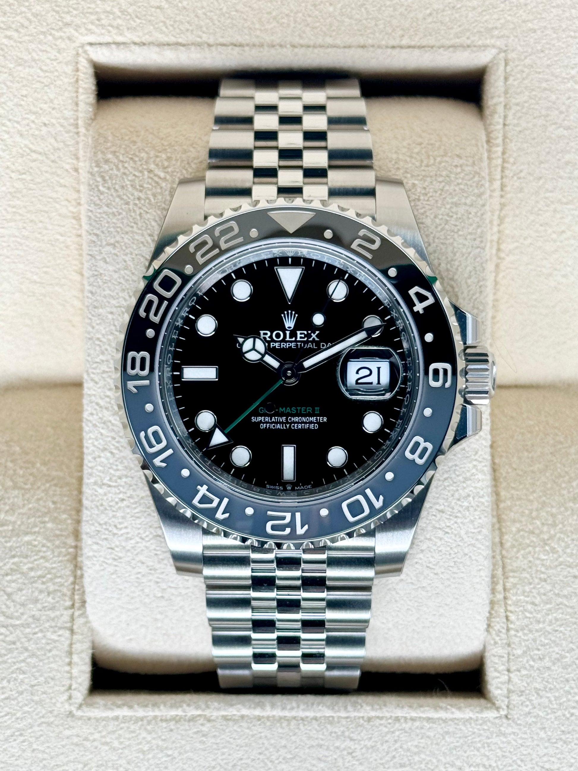 NEW 2024 Rolex GMT-Master II "Bruce Wayne" 40mm 126710GRNR Black Dial - MyWatchLLC