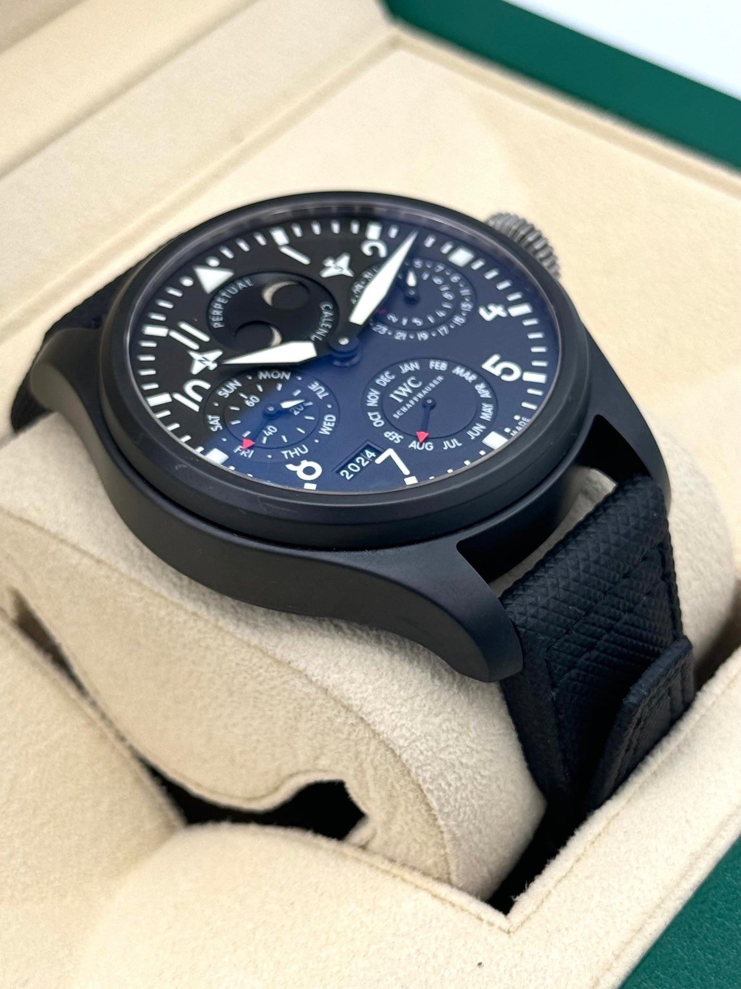 2013 IWC Top Gun Perpetual Calendar Big Pilot 48mm IW502902 Ceramic - MyWatchLLC