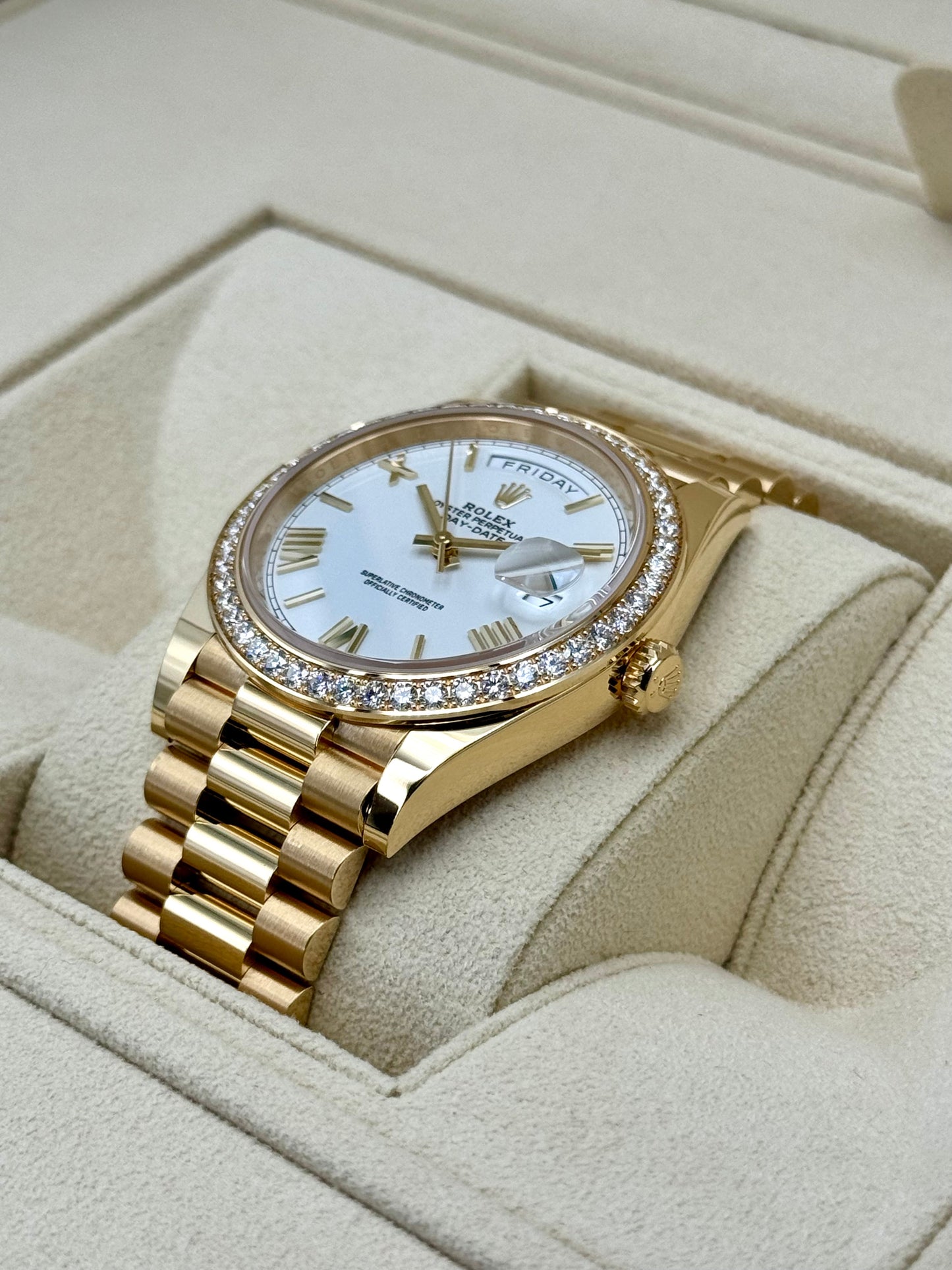 New 2024 Rolex Day-Date 40mm 228348RBR Presidential White Dial - MyWatchLLC