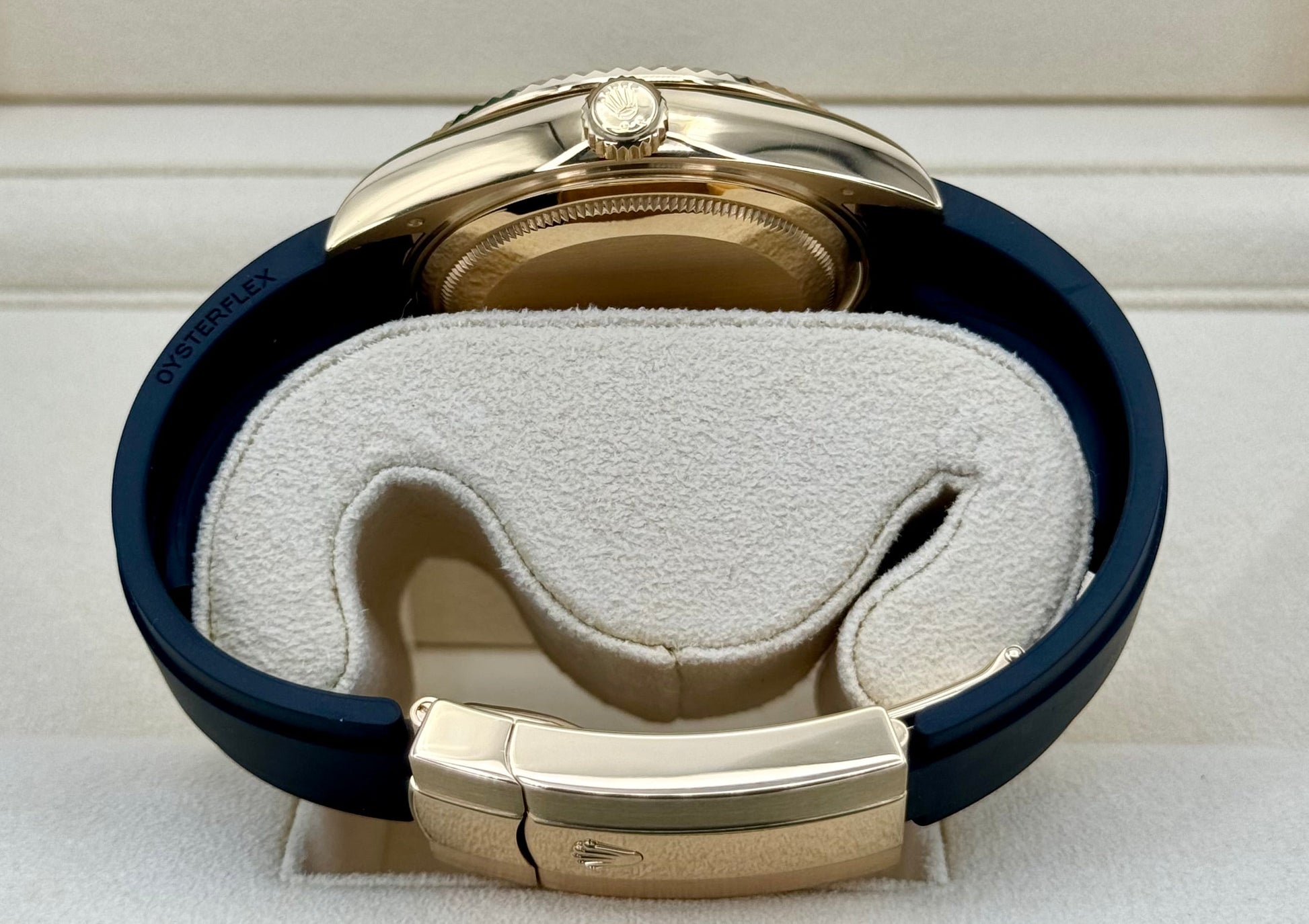 2022 Rolex Sky-Dweller 42mm 326238 Yellow Gold Oysterflex Black Dial - MyWatchLLC