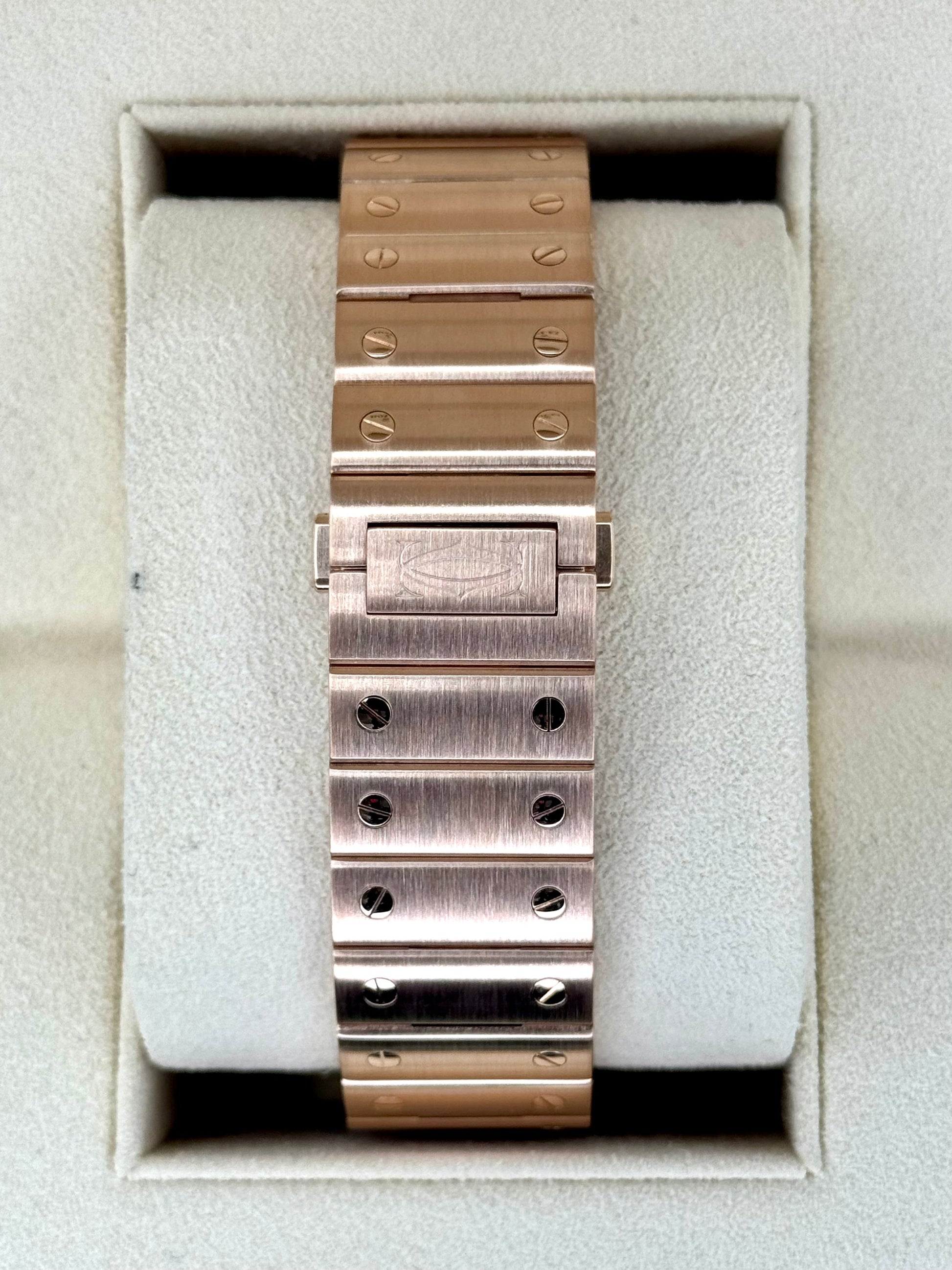 2020 Santos De Cartier 39.8mm WHSA0016 Rose Gold Skeleton Dial - MyWatchLLC