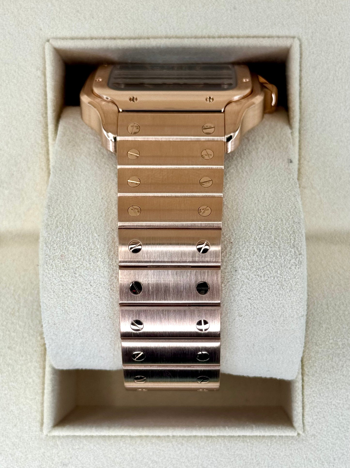 2020 Santos De Cartier 39.8mm WHSA0016 Rose Gold Skeleton Dial - MyWatchLLC