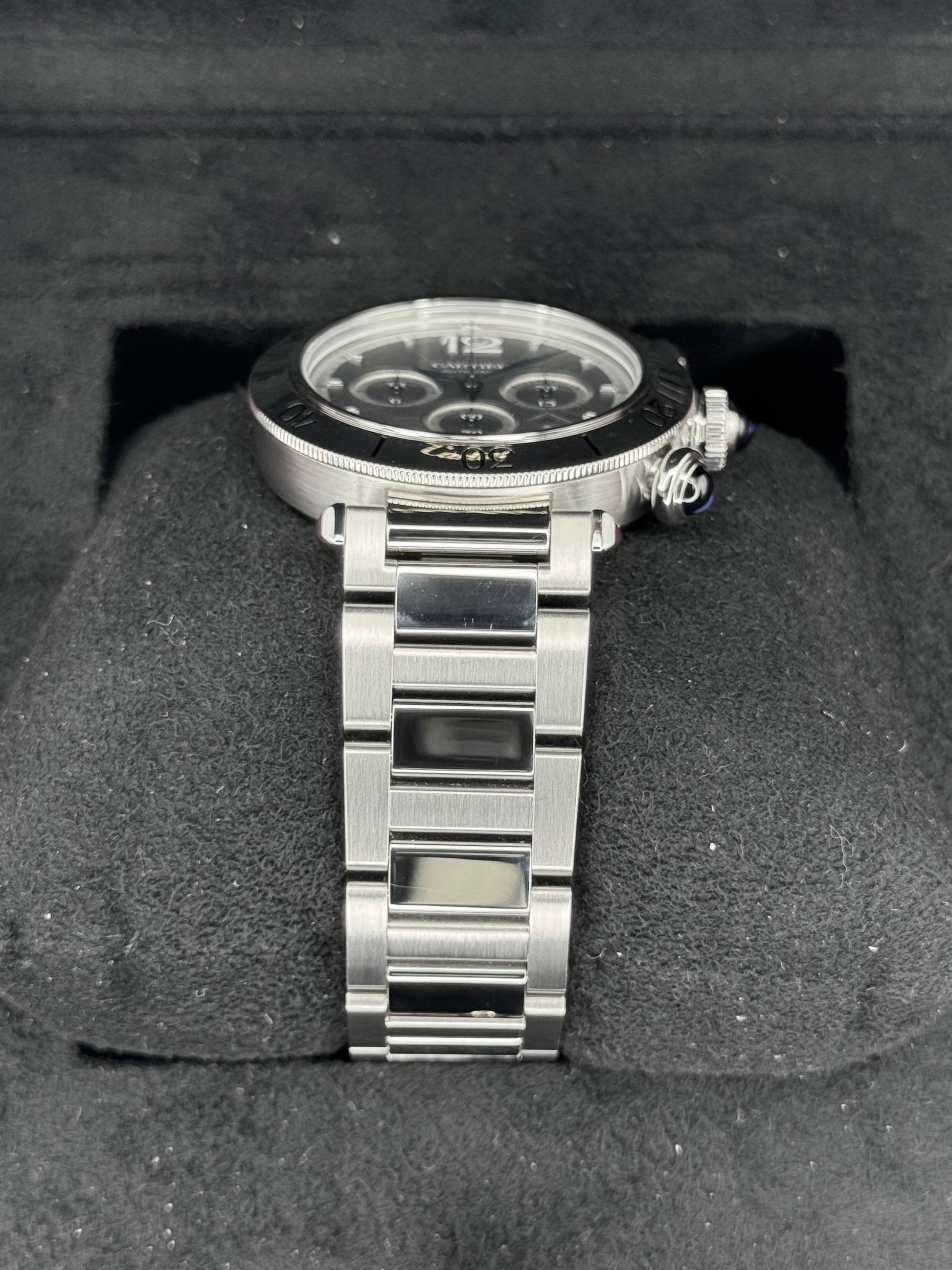 NEW 2023 Cartier Pasha 41mm Wspa0027 Chronograph Grey Dial - MyWatchLLC