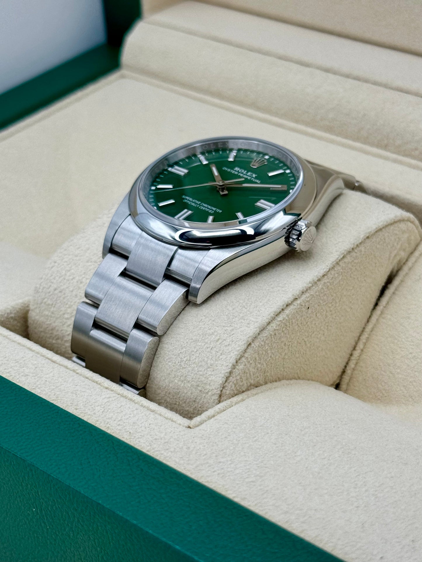 NEW 2024 Rolex Oyster Perpetual 36mm 126000 Green Dial - MyWatchLLC
