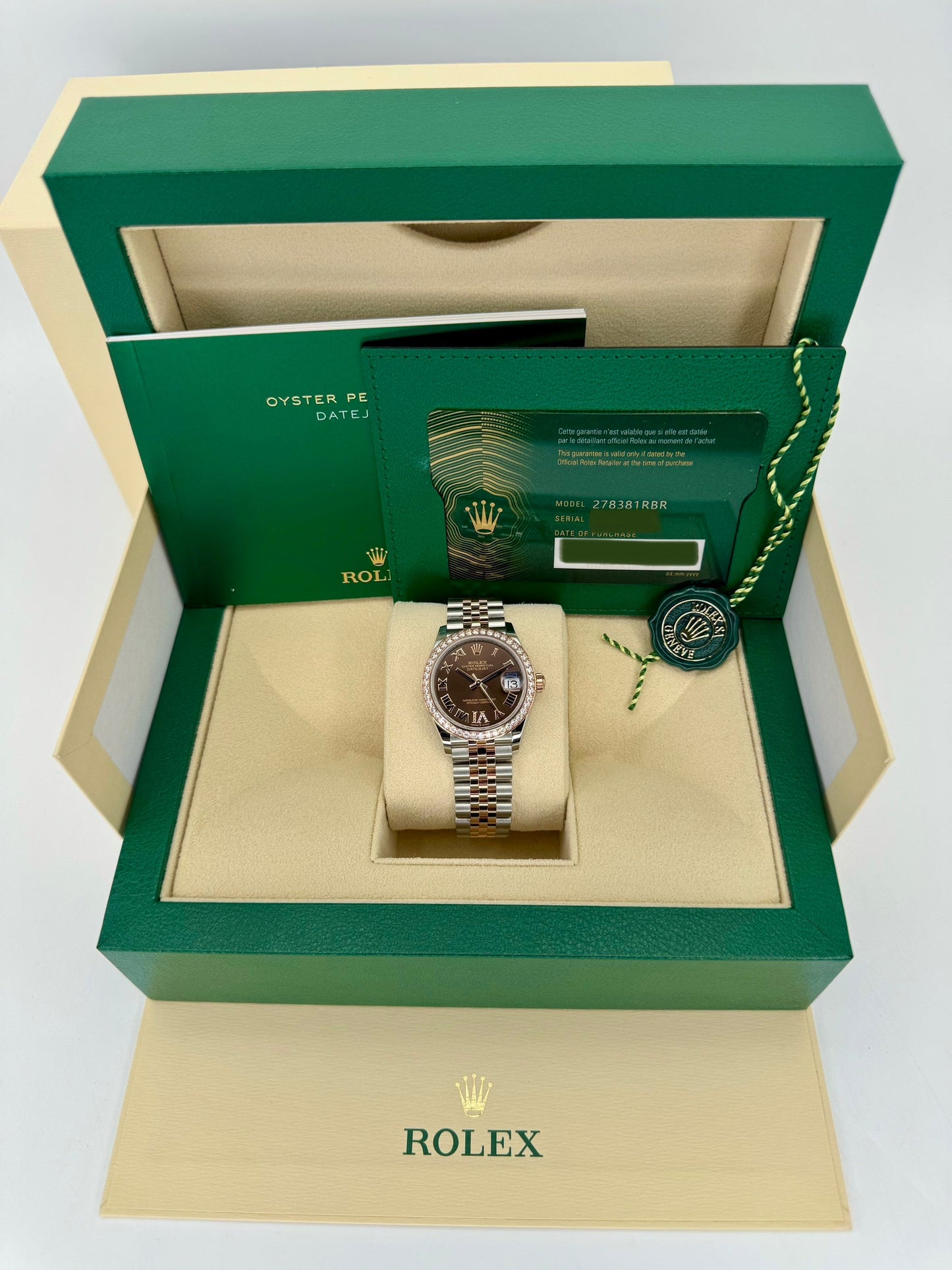 NEW 2023 Rolex Lady Datejust 31mm 278381RBR Two-Tone Chocolate Dial - MyWatchLLC