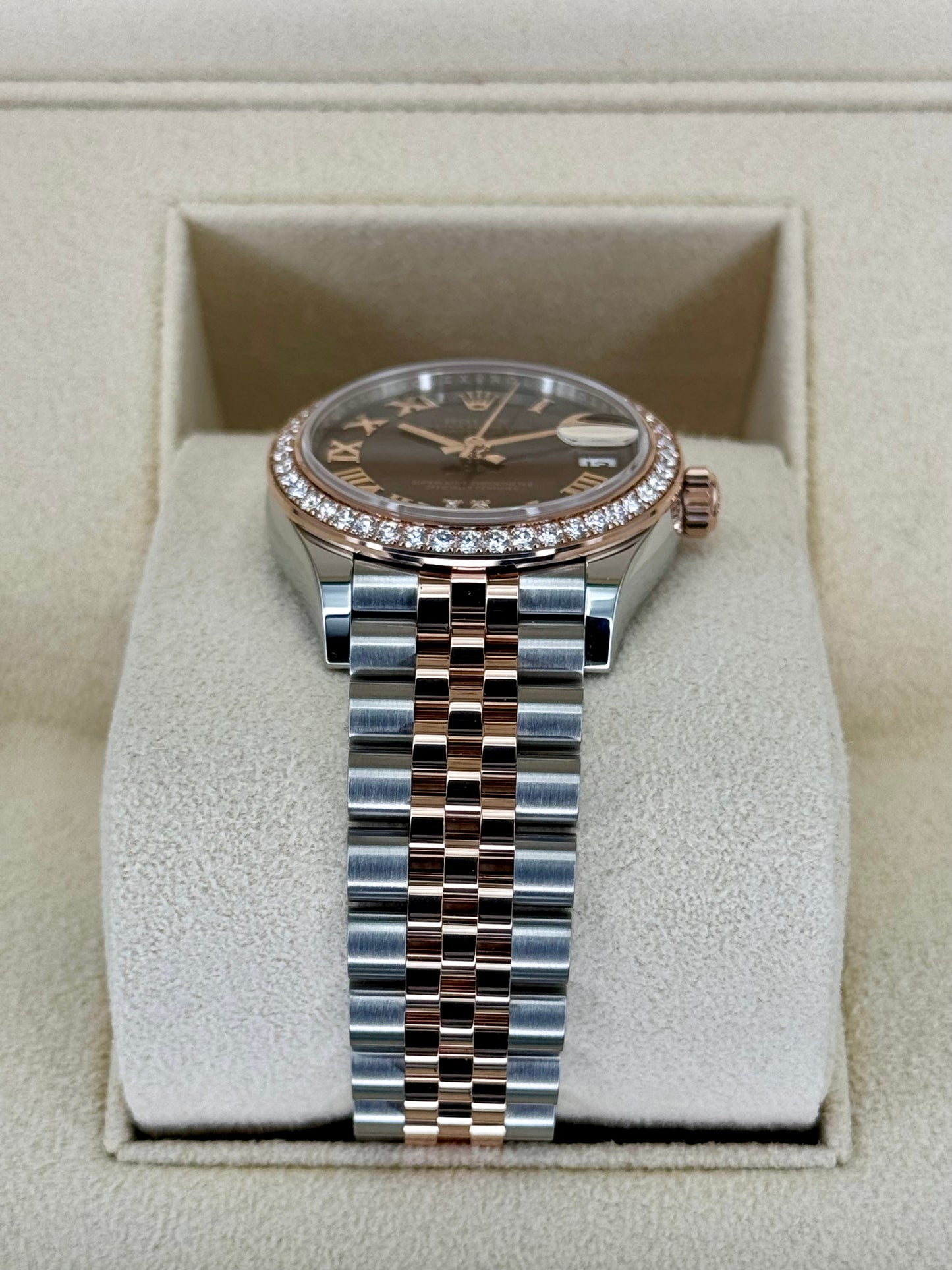 NEW 2023 Rolex Lady Datejust 31mm 278381RBR Two-Tone Chocolate Dial - MyWatchLLC