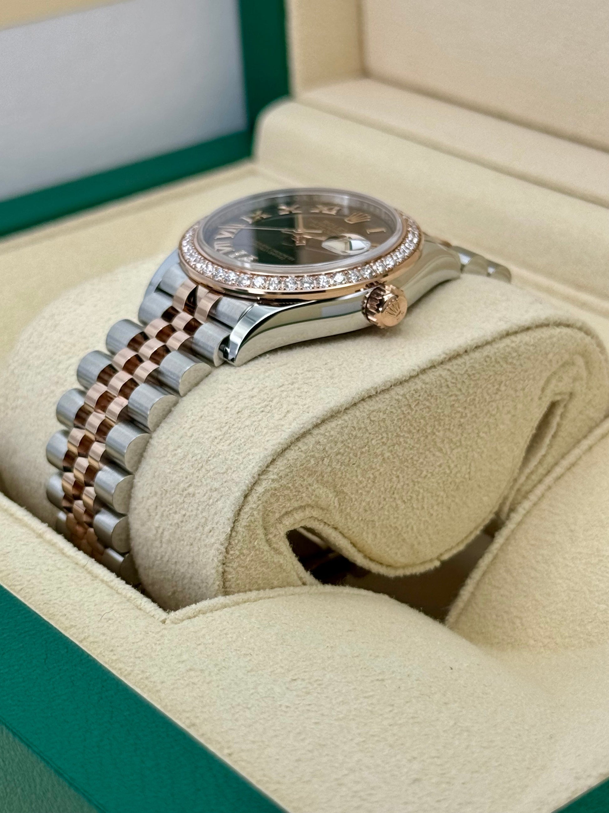 NEW 2023 Rolex Lady Datejust 31mm 278381RBR Two-Tone Chocolate Dial - MyWatchLLC