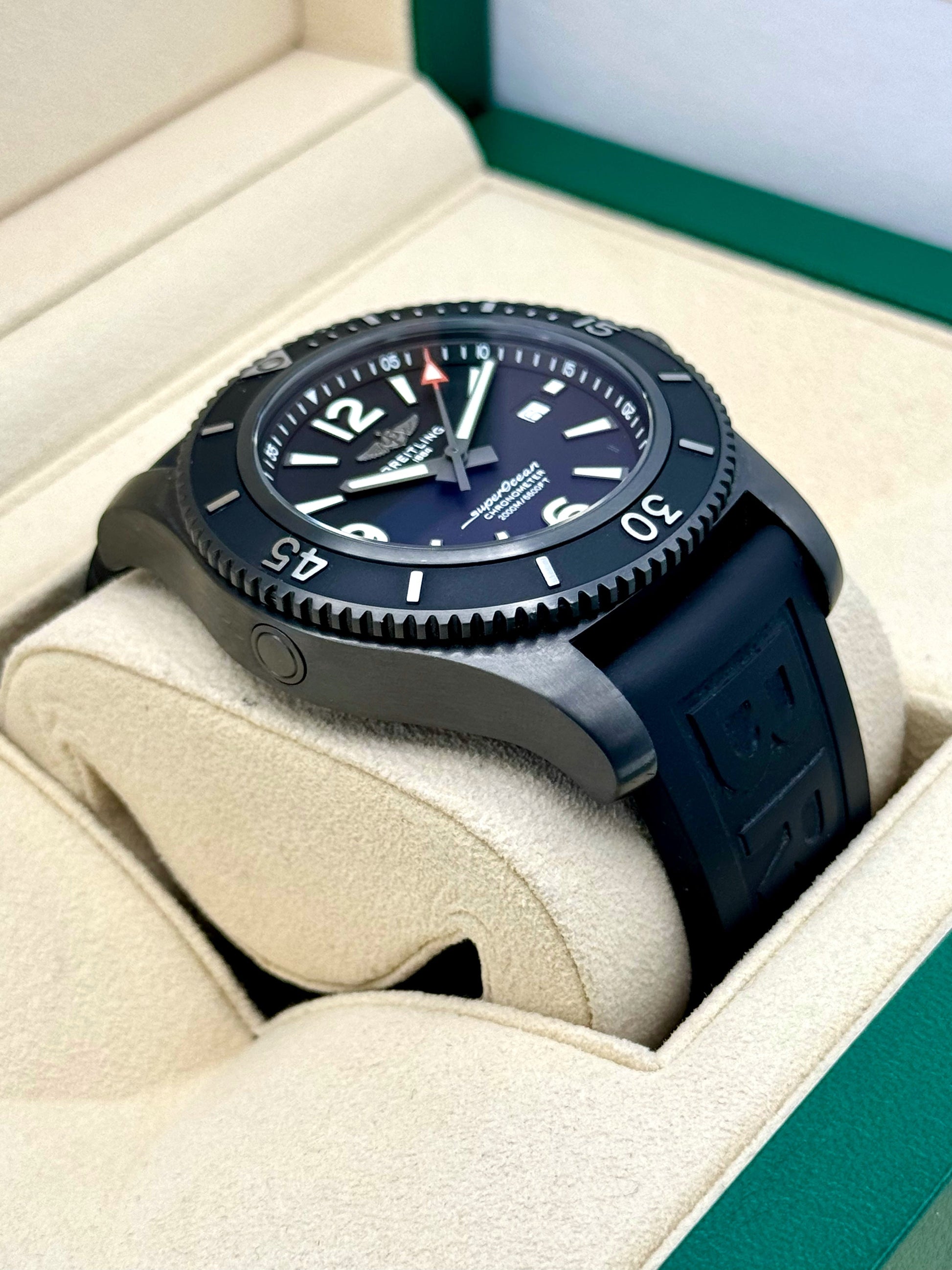 2022 Breitling Superocean Automatic 46mm M17368 Black Dial - MyWatchLLC