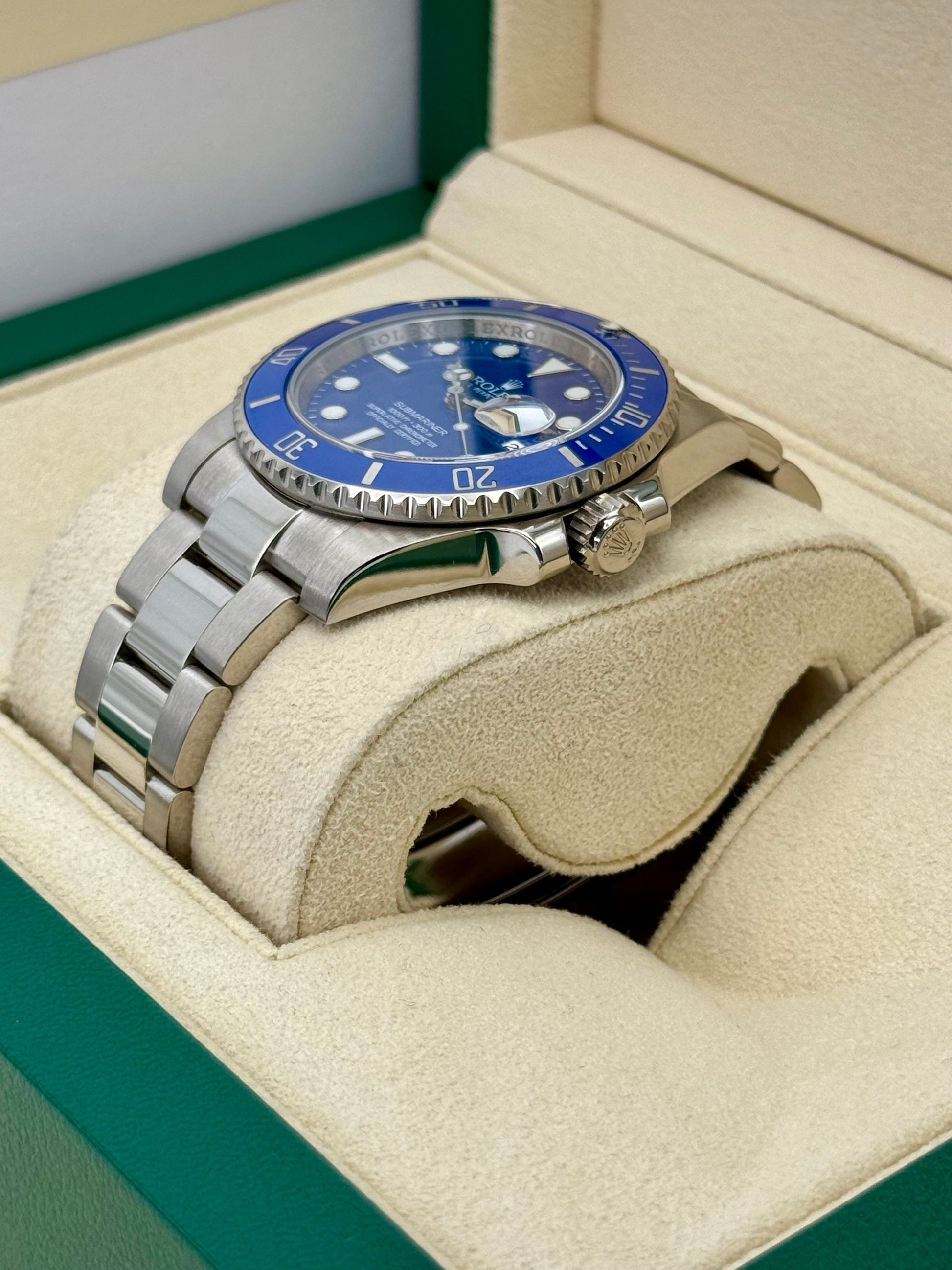 2012 Rolex Submariner Date "Smurf" 40mm 116619 White Gold Blue Dial - MyWatchLLC