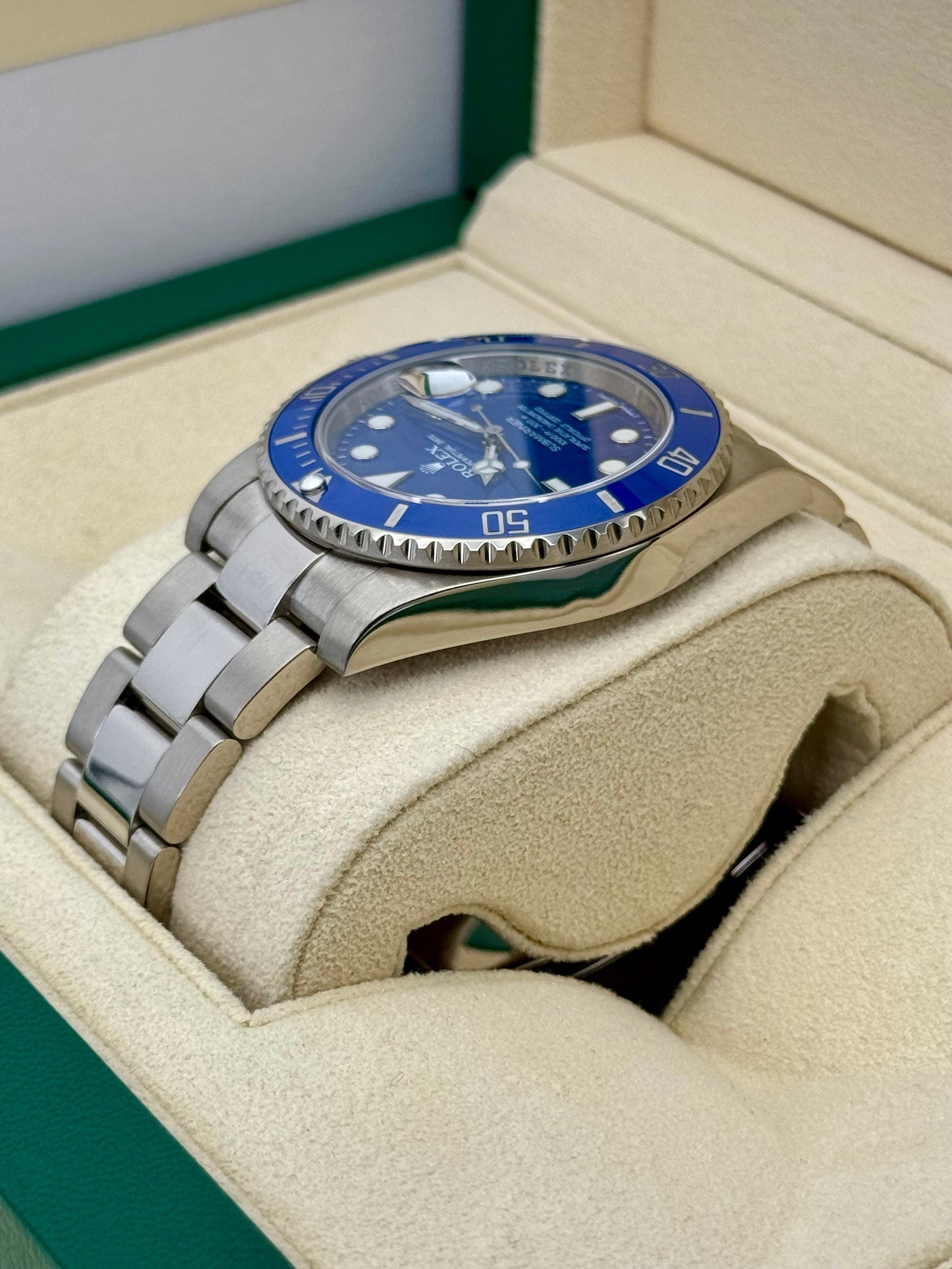 2012 Rolex Submariner Date "Smurf" 40mm 116619 White Gold Blue Dial - MyWatchLLC