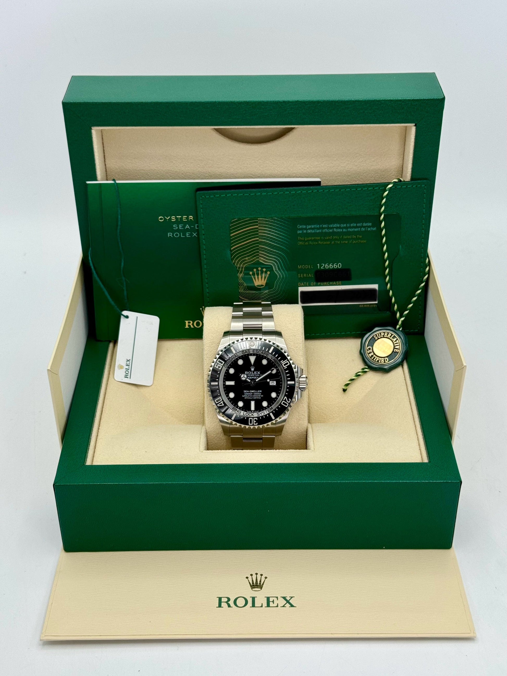 2022 Rolex Deepsea 44mm 126660 Stainless Steel Black Dial - MyWatchLLC