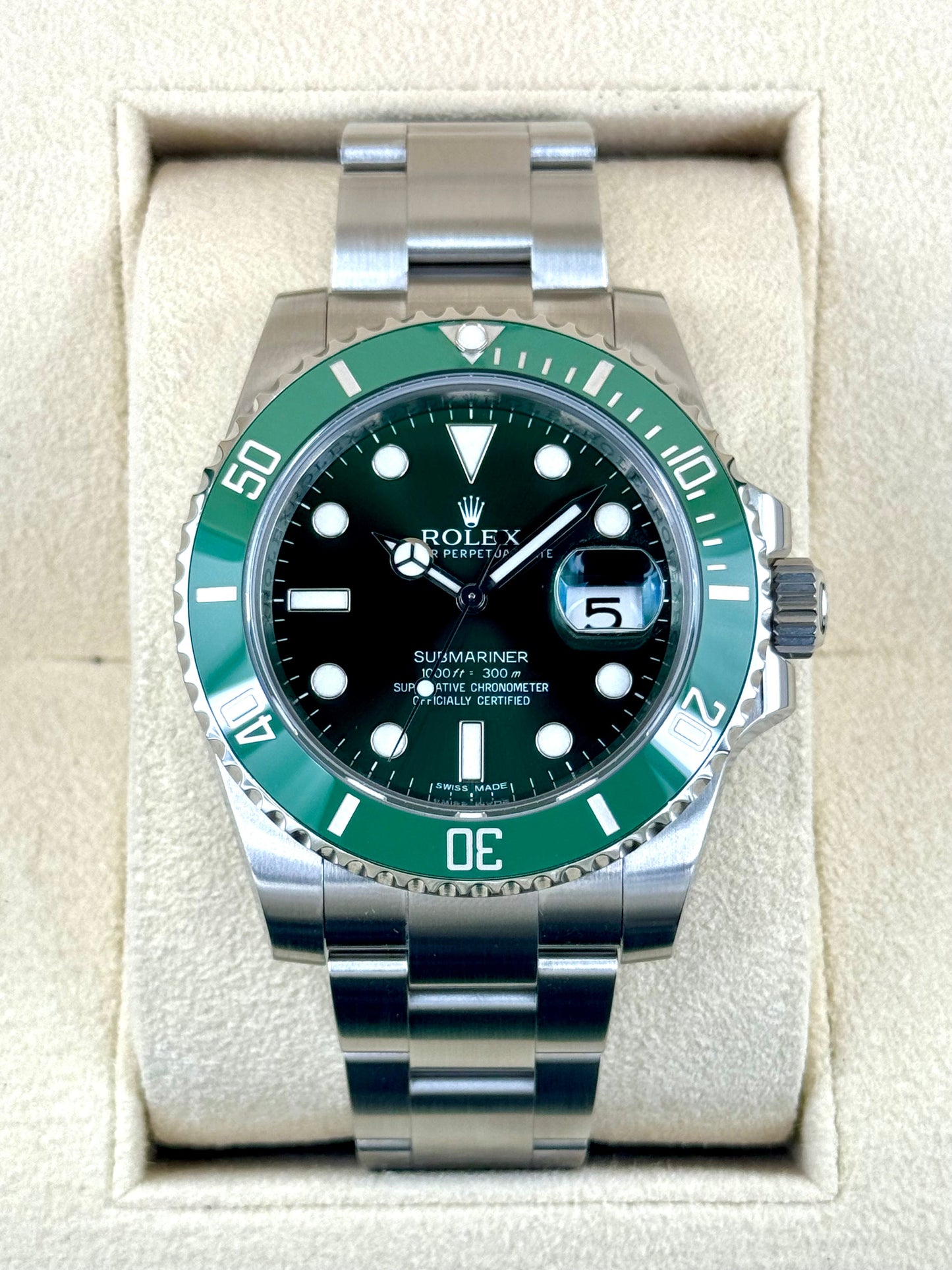2011 Rolex Submariner "Hulk" 40mm 116610LV Green Dial - MyWatchLLC