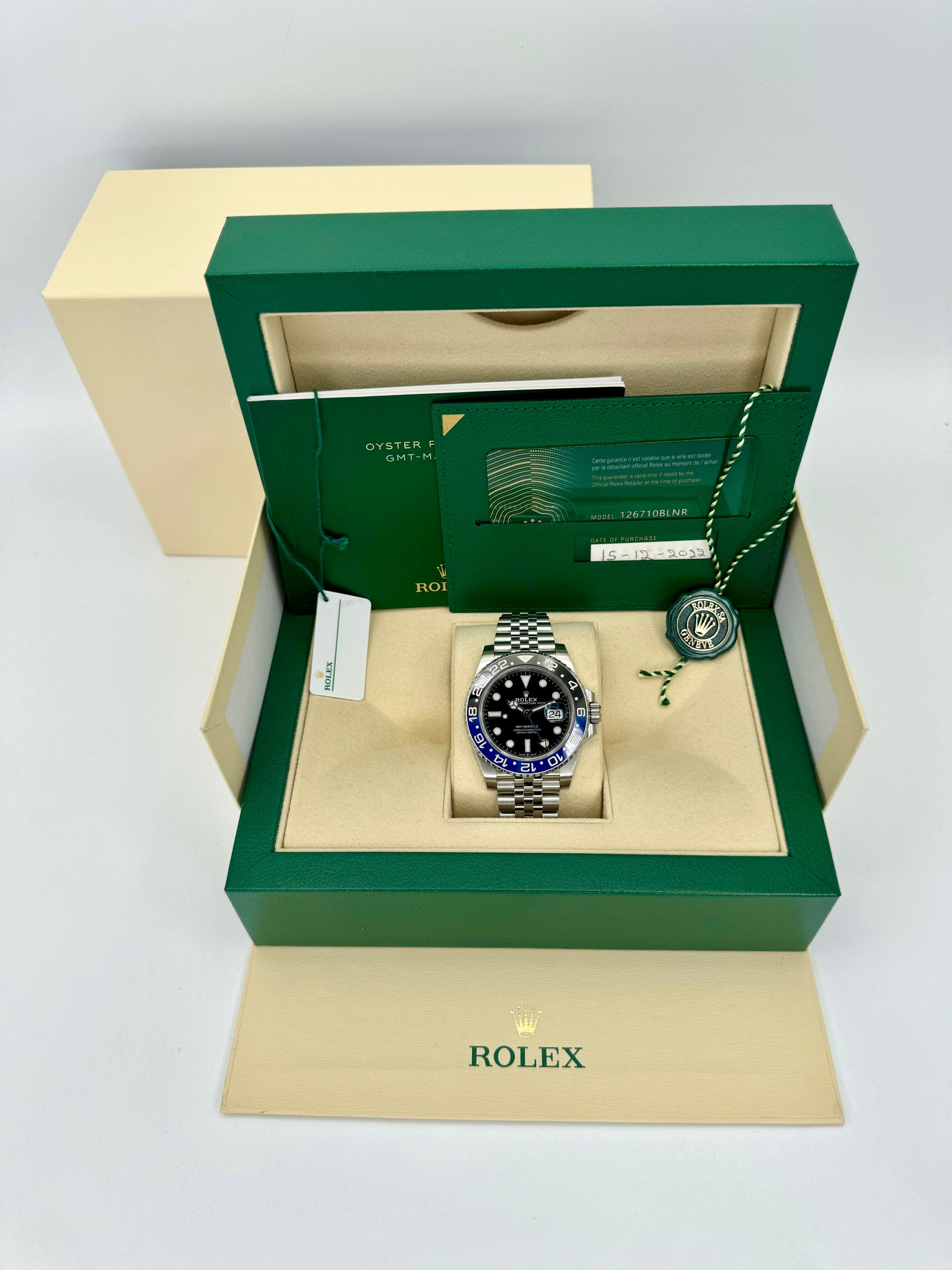 2022 Rolex GMT-Master II "Batgirl" 40mm 126710BLNR Jubilee Black Dial - MyWatchLLC