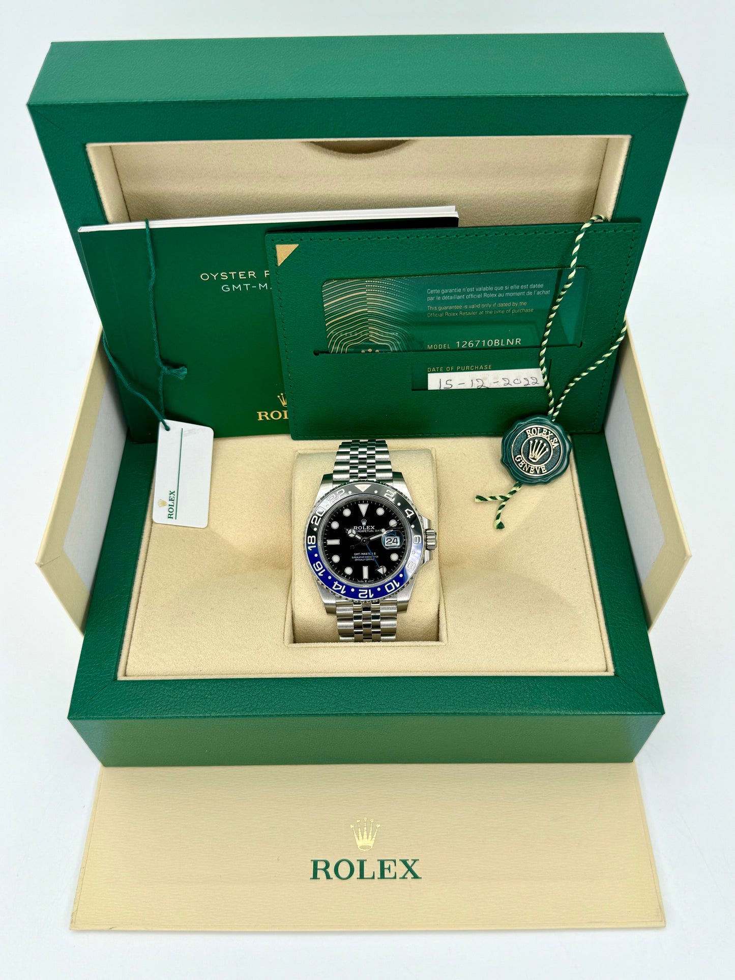 2022 Rolex GMT-Master II "Batgirl" 40mm 126710BLNR Jubilee Black Dial - MyWatchLLC