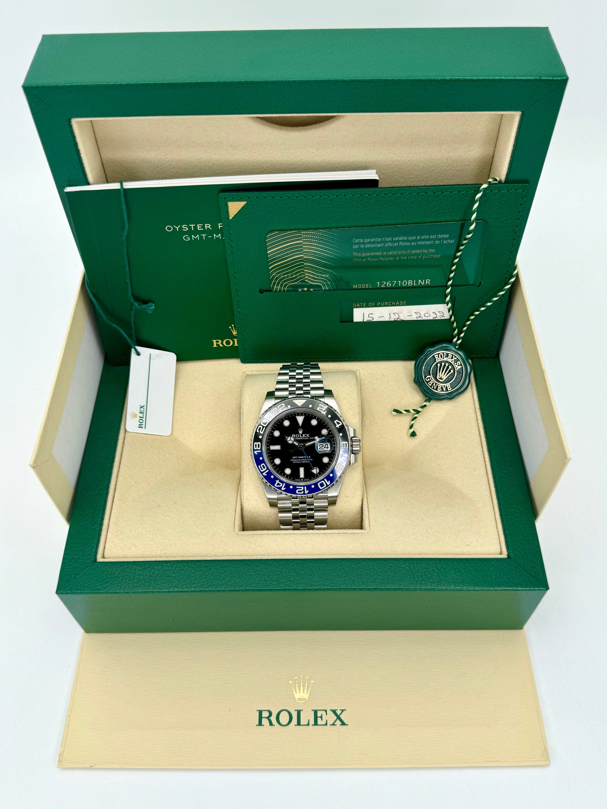 2022 Rolex GMT-Master II "Batgirl" 40mm 126710BLNR Jubilee Black Dial - MyWatchLLC