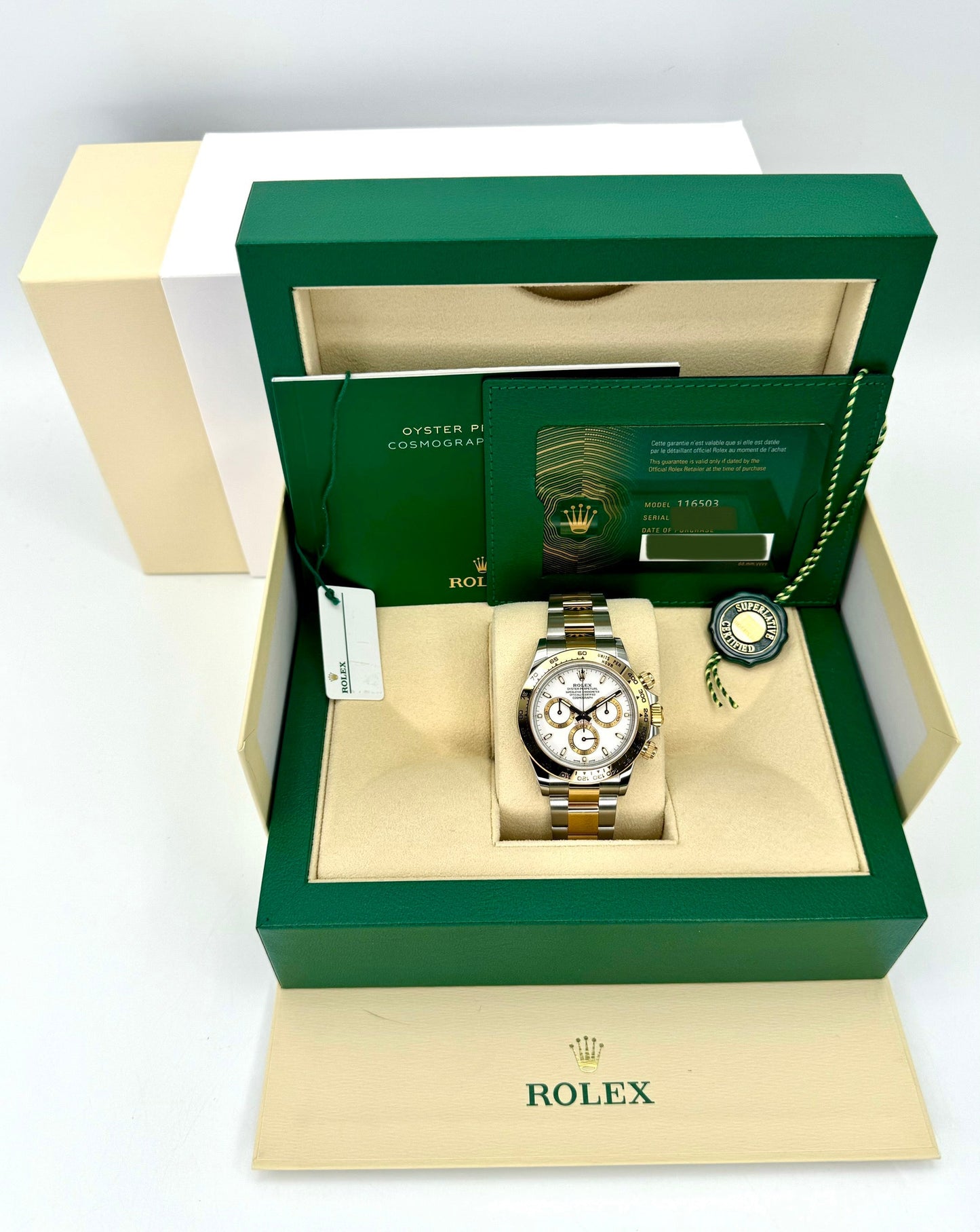 2023 Rolex Daytona 40mm 116503 Two-Tone White Dial - MyWatchLLC