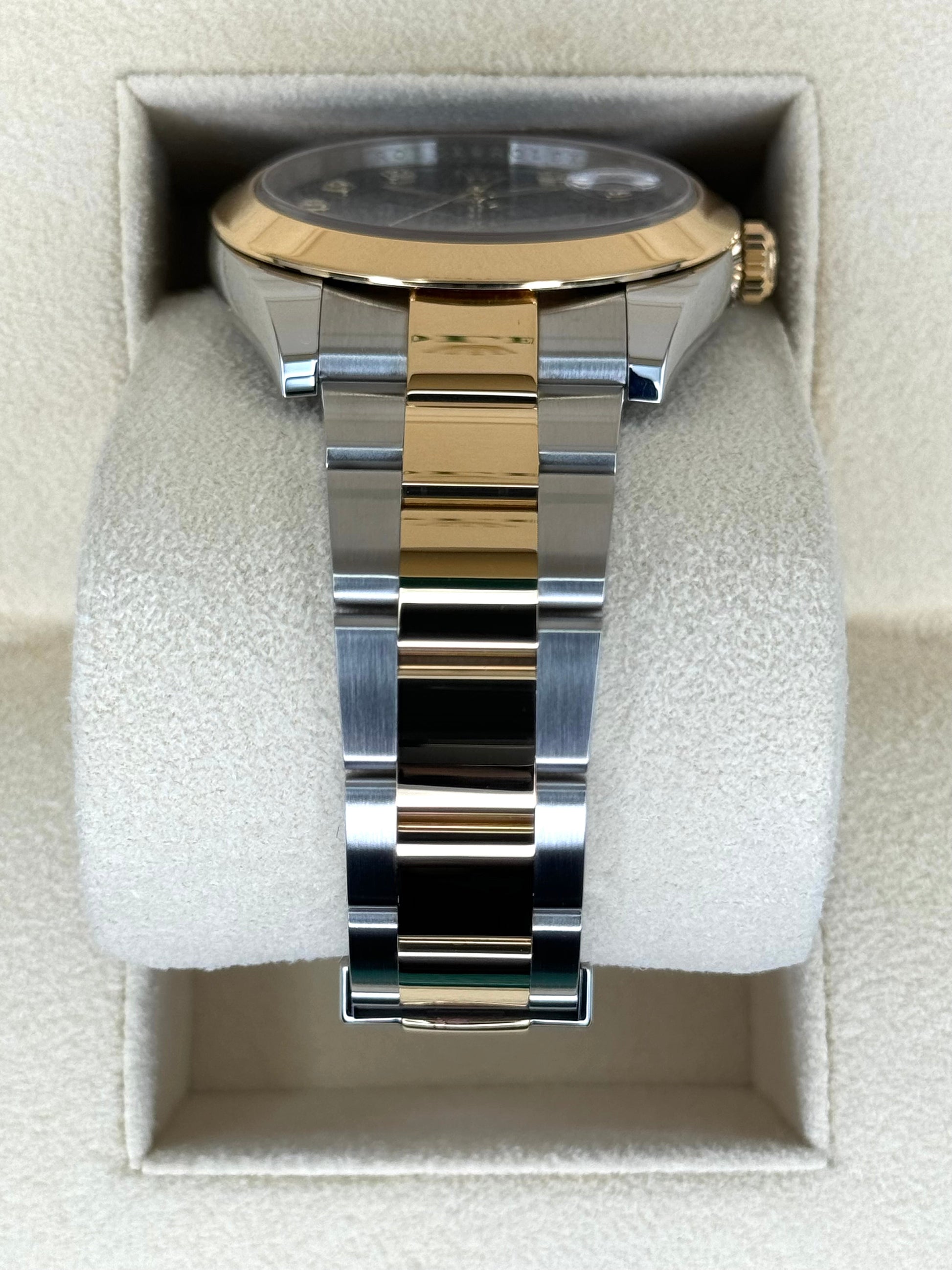 2023 Rolex Datejust 41mm 126303 Two-Tone Oyster Black Diamond Dial - MyWatchLLC