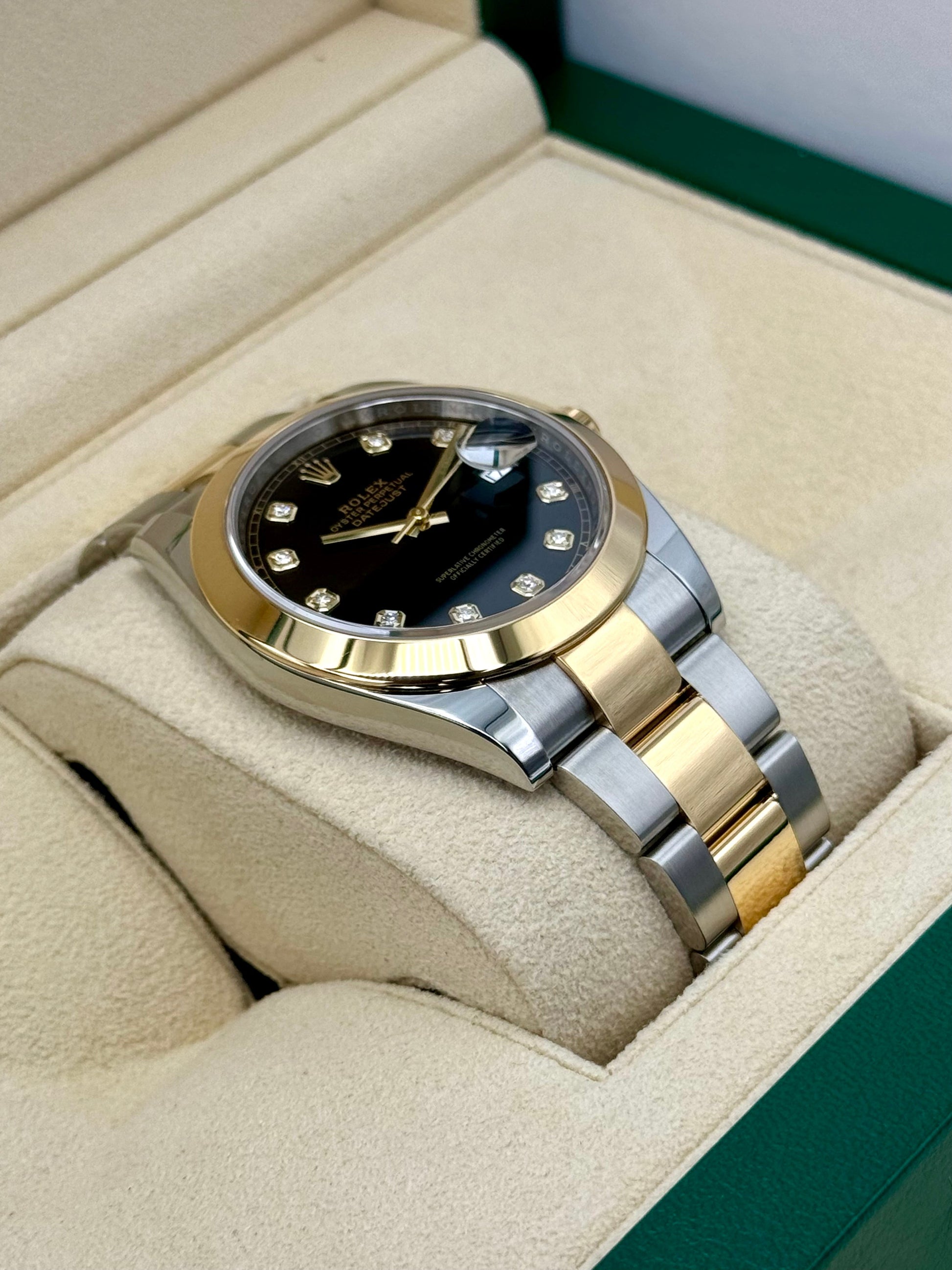 2023 Rolex Datejust 41mm 126303 Two-Tone Oyster Black Diamond Dial - MyWatchLLC