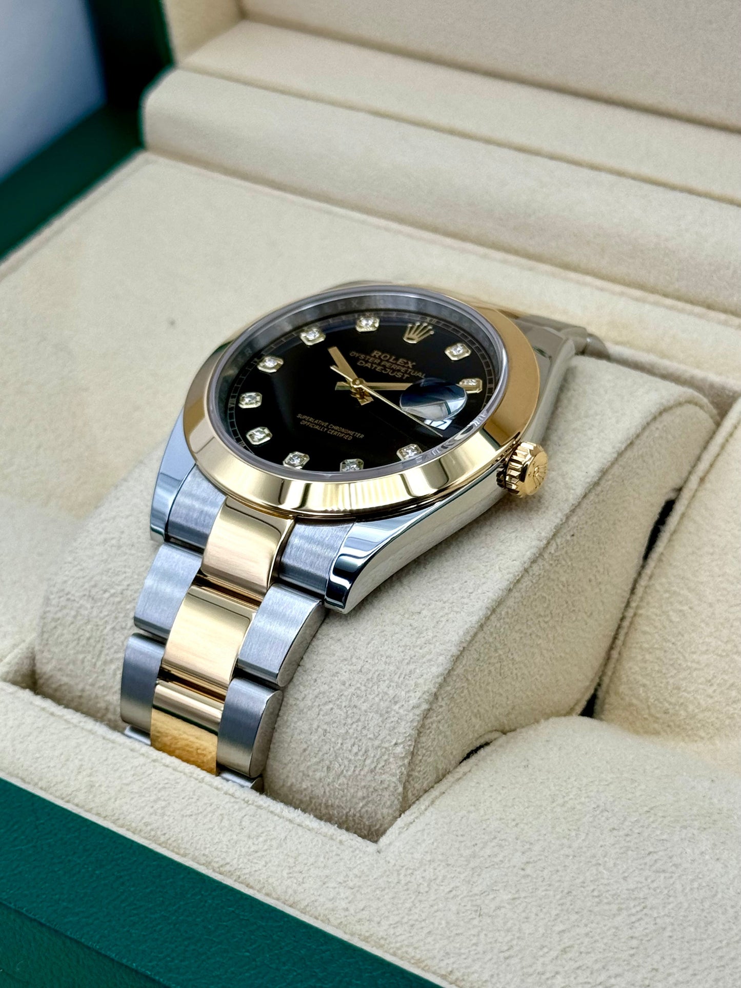 2023 Rolex Datejust 41mm 126303 Two-Tone Oyster Black Diamond Dial - MyWatchLLC
