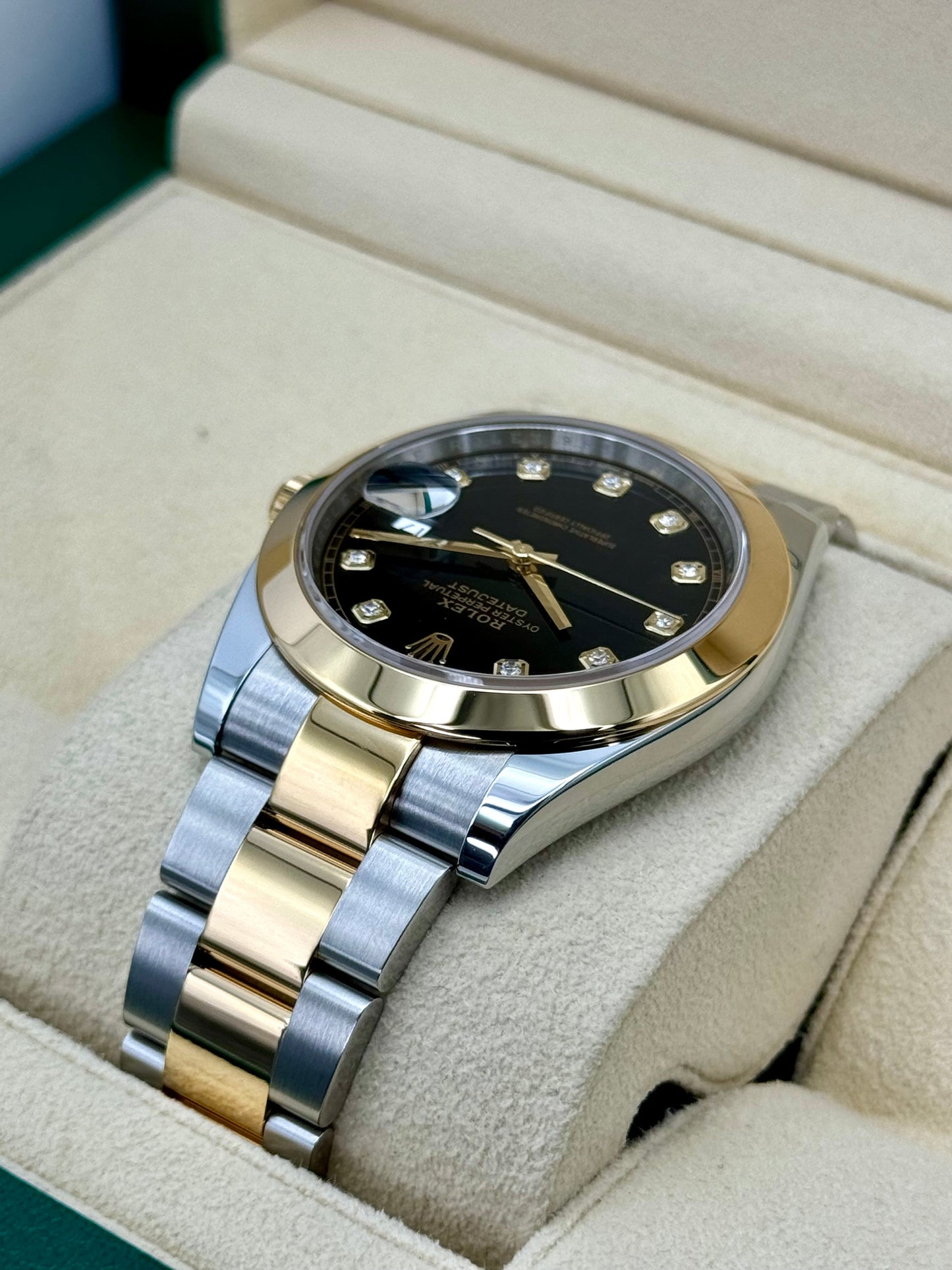 2023 Rolex Datejust 41mm 126303 Two-Tone Oyster Black Diamond Dial - MyWatchLLC
