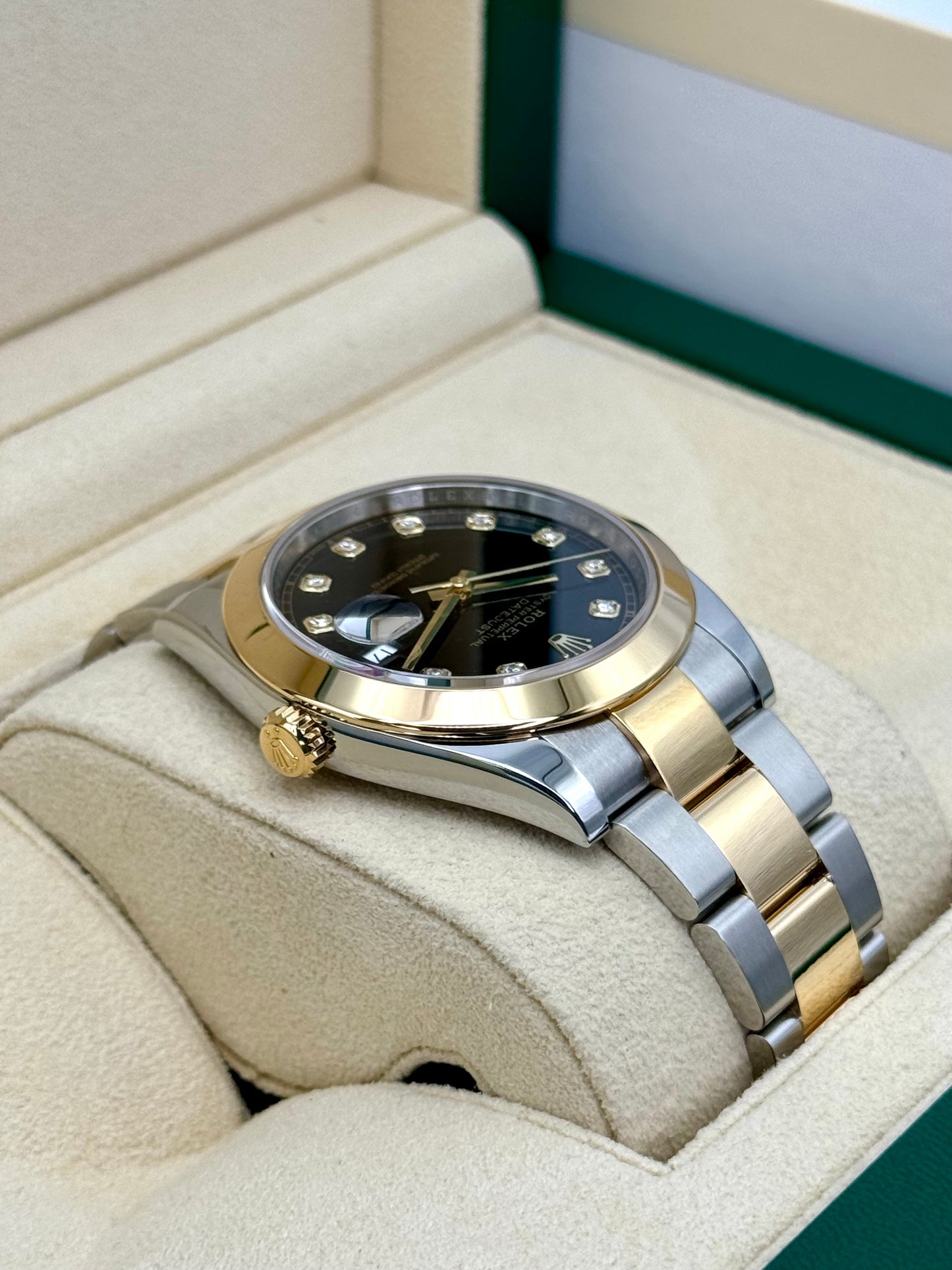 2023 Rolex Datejust 41mm 126303 Two-Tone Oyster Black Diamond Dial - MyWatchLLC