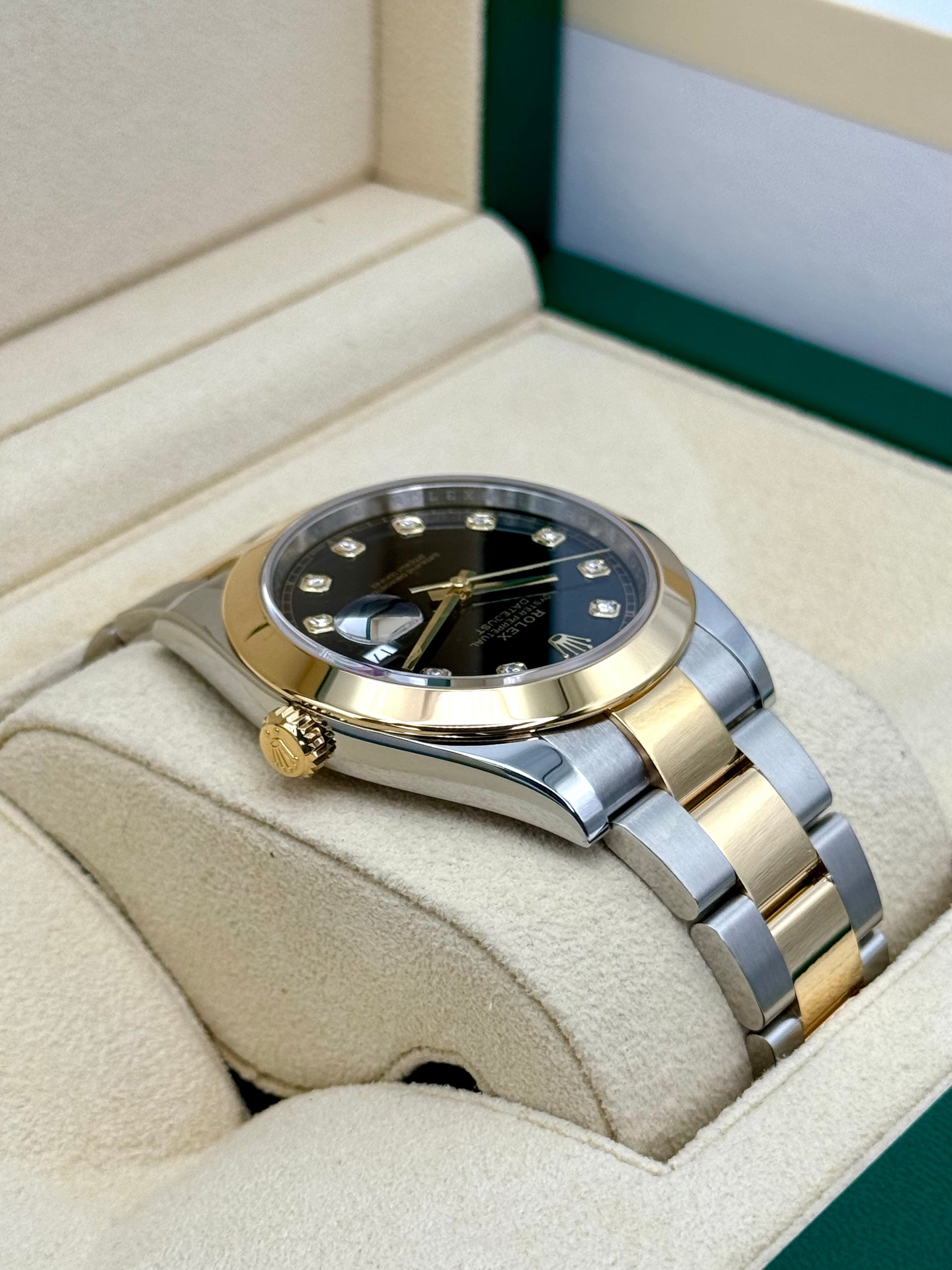 2023 Rolex Datejust 41mm 126303 Two-Tone Oyster Black Diamond Dial - MyWatchLLC