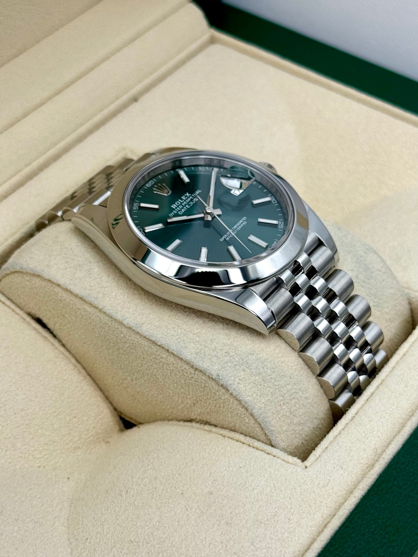 2024 Rolex Datejust 41mm 126300 Jubilee Green Dial - MyWatchLLC