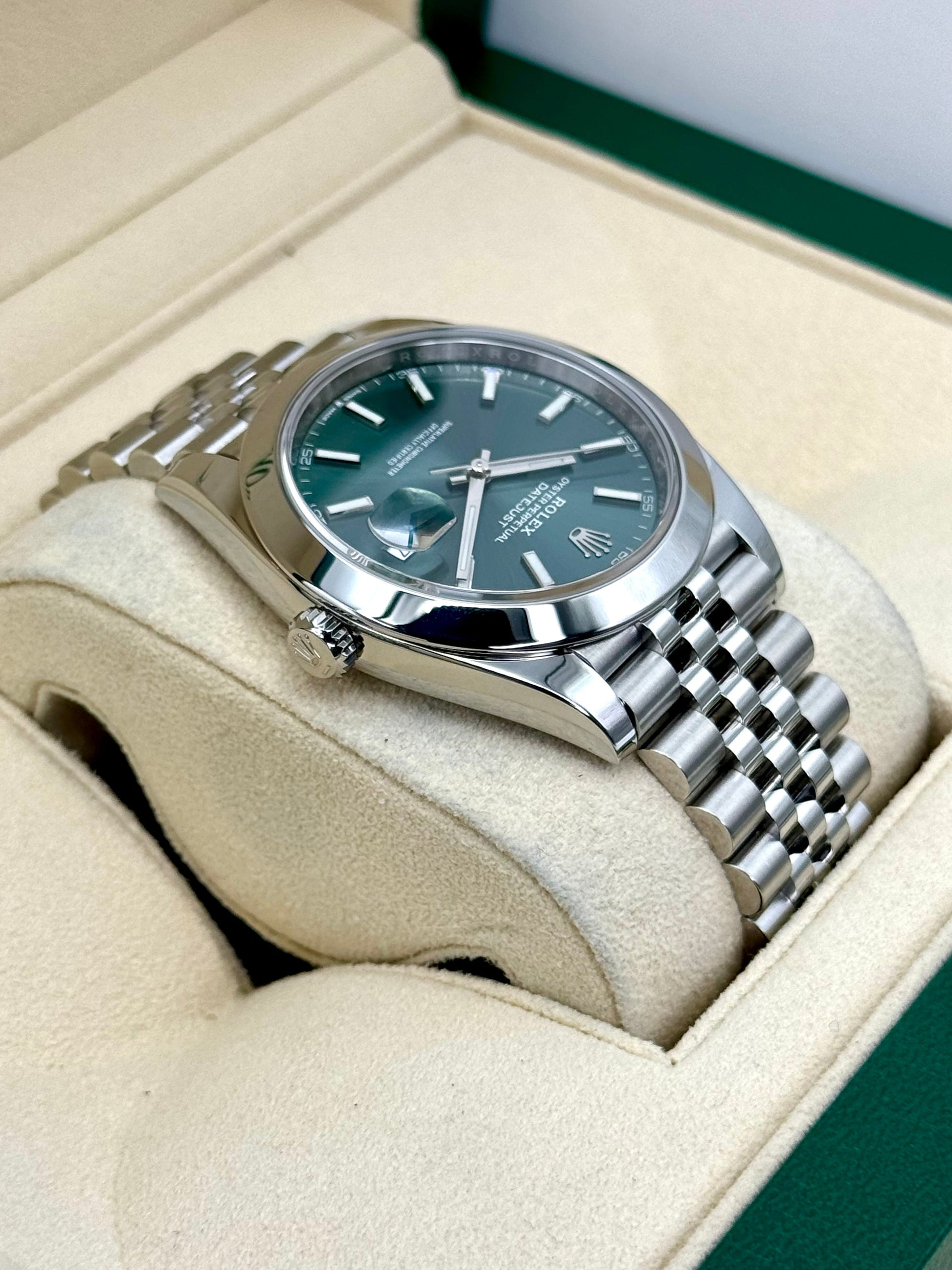 2024 Rolex Datejust 41mm 126300 Jubilee Green Dial - MyWatchLLC