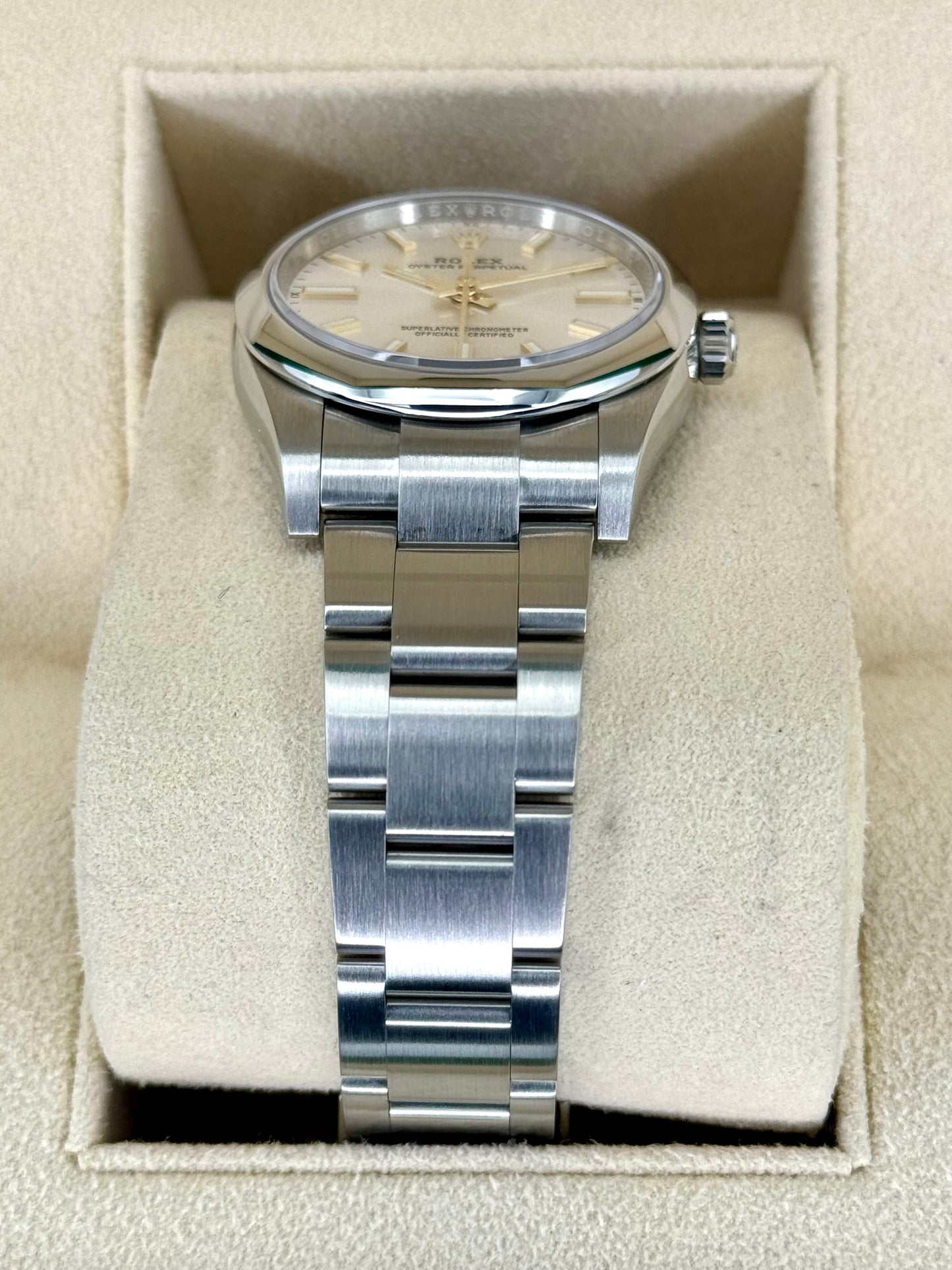 2022 Rolex Oyster Perpetual 34mm Stainless Steel Silver Dial - MyWatchLLC