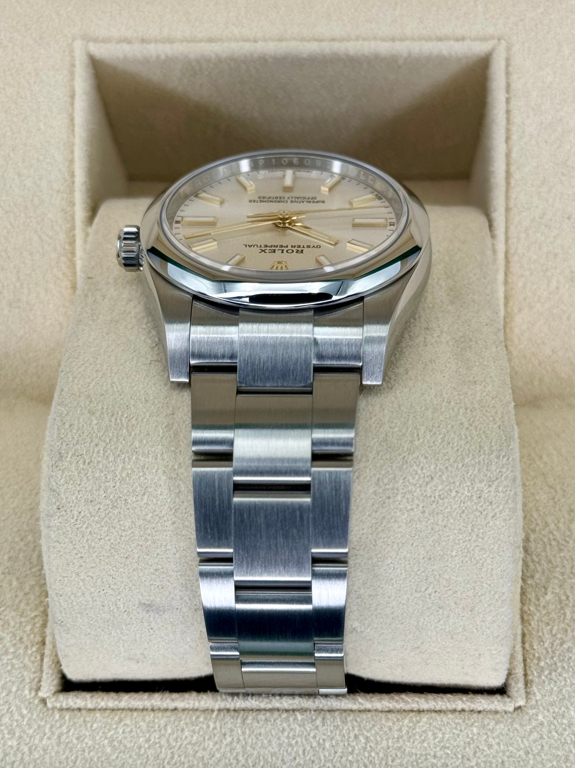 2022 Rolex Oyster Perpetual 34mm Stainless Steel Silver Dial - MyWatchLLC