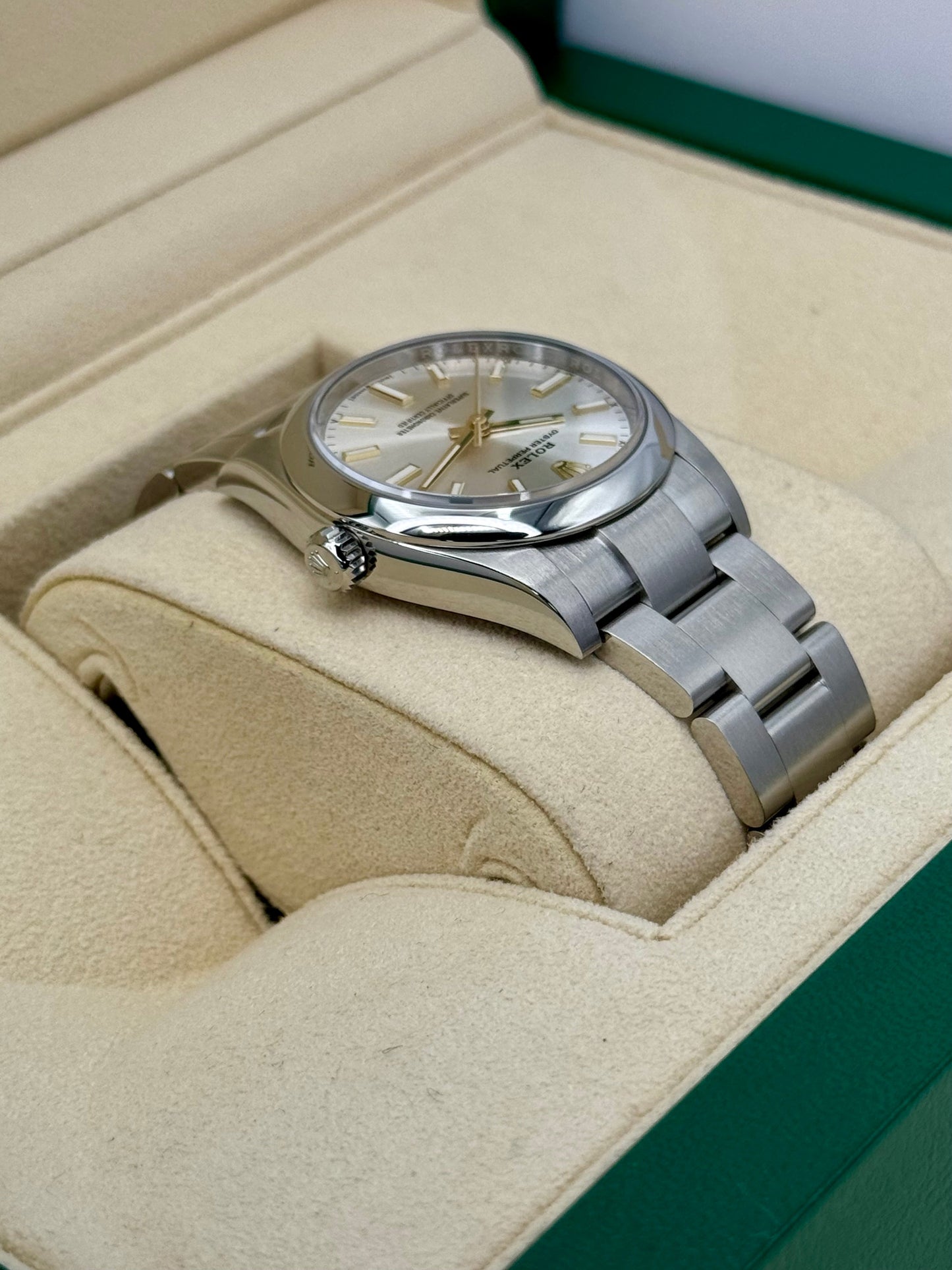 2022 Rolex Oyster Perpetual 34mm Stainless Steel Silver Dial - MyWatchLLC