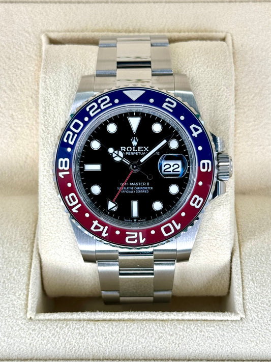 NEW 2022 GMT-Master II “Pepsiâ€?40mm 126710BLRO Oyster Black Dial - MyWatchLLC