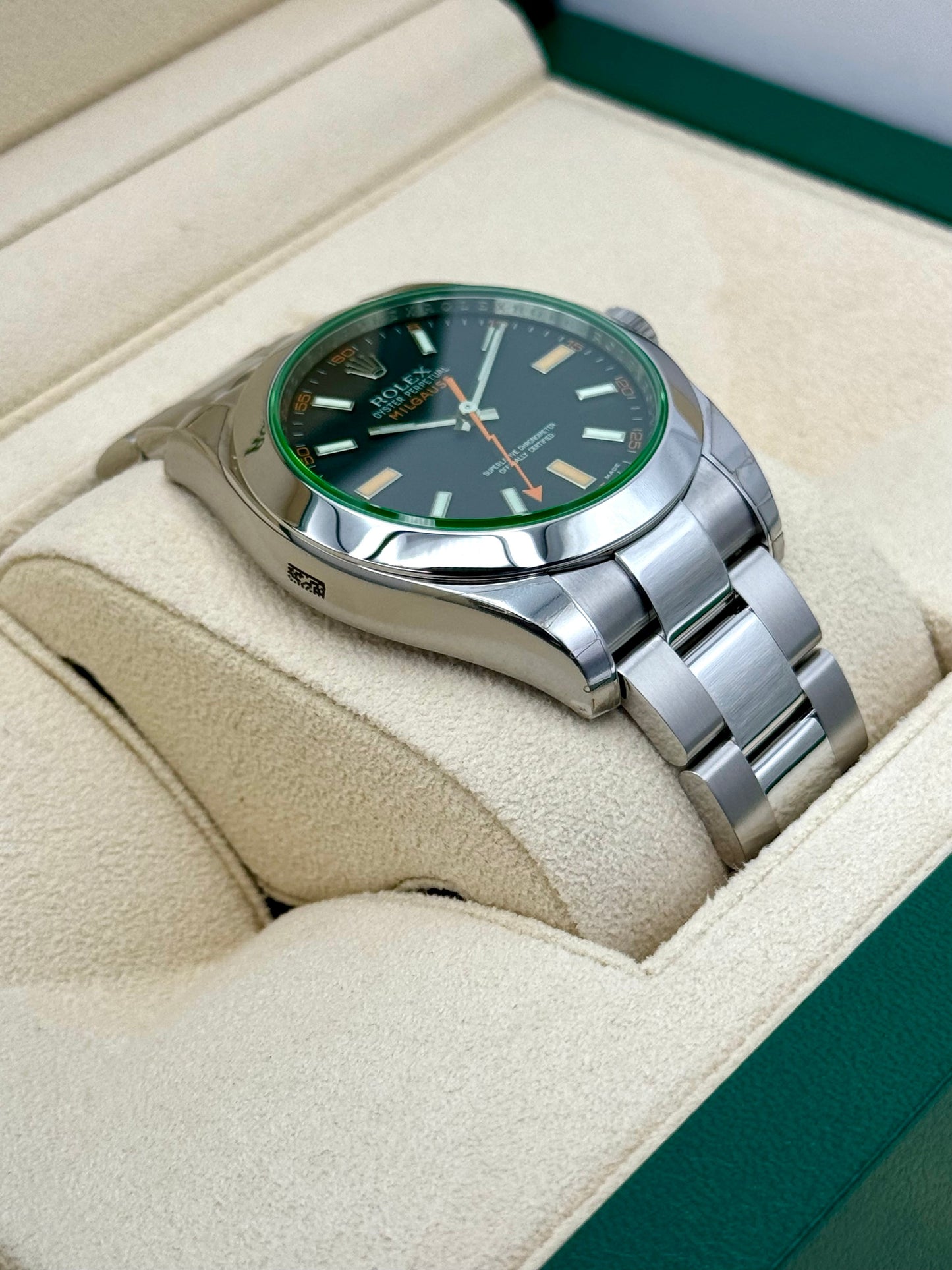 NEW 2009 Rolex Milgauss 40mm 116400GV Black Dial - MyWatchLLC