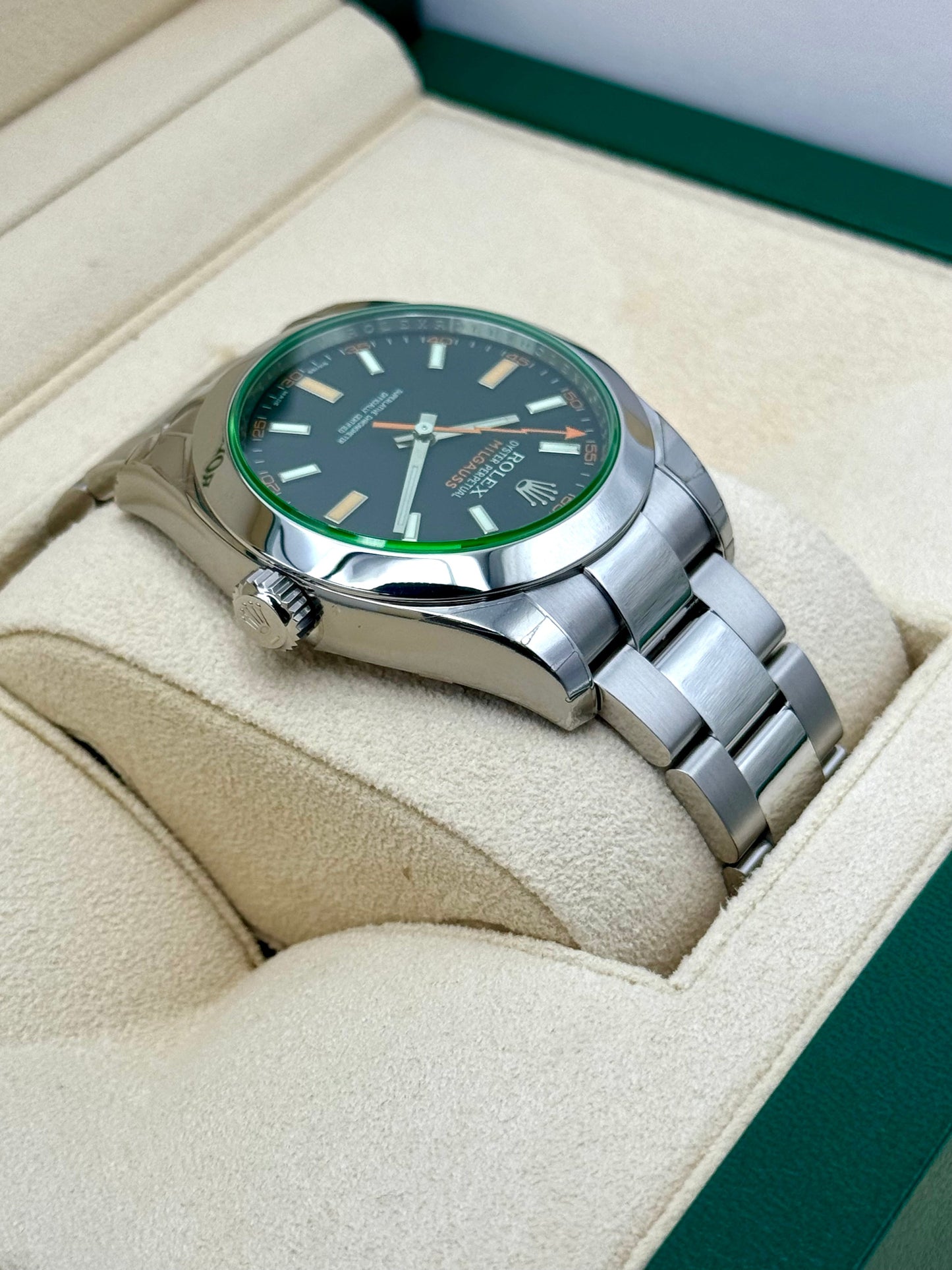 NEW 2009 Rolex Milgauss 40mm 116400GV Black Dial - MyWatchLLC