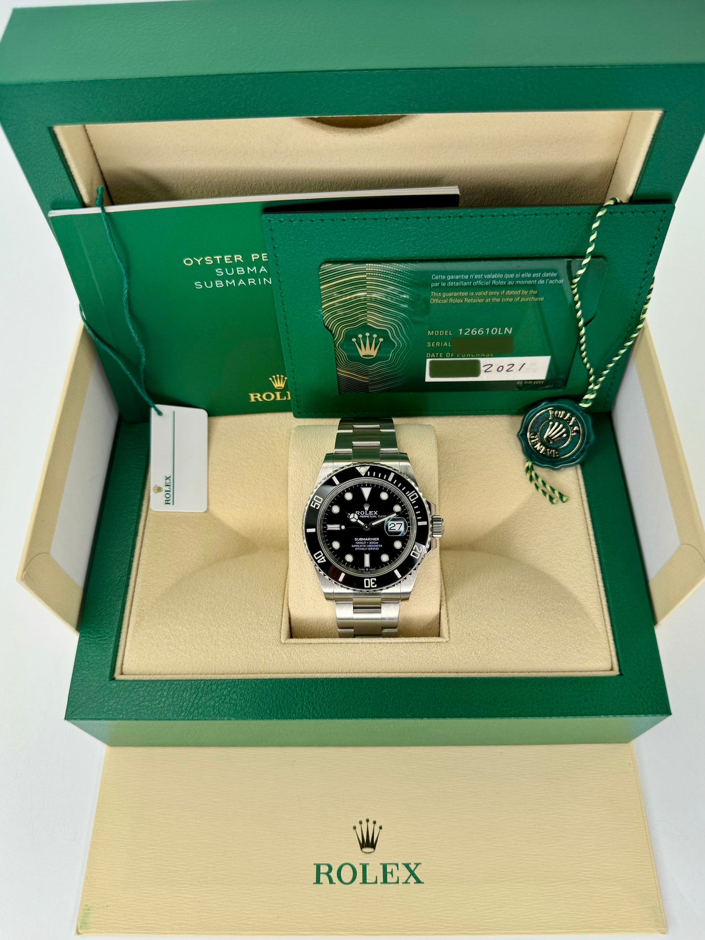 2021 Rolex Submariner Date 41mm 126610LN Stainless Steel Black Dial - MyWatchLLC