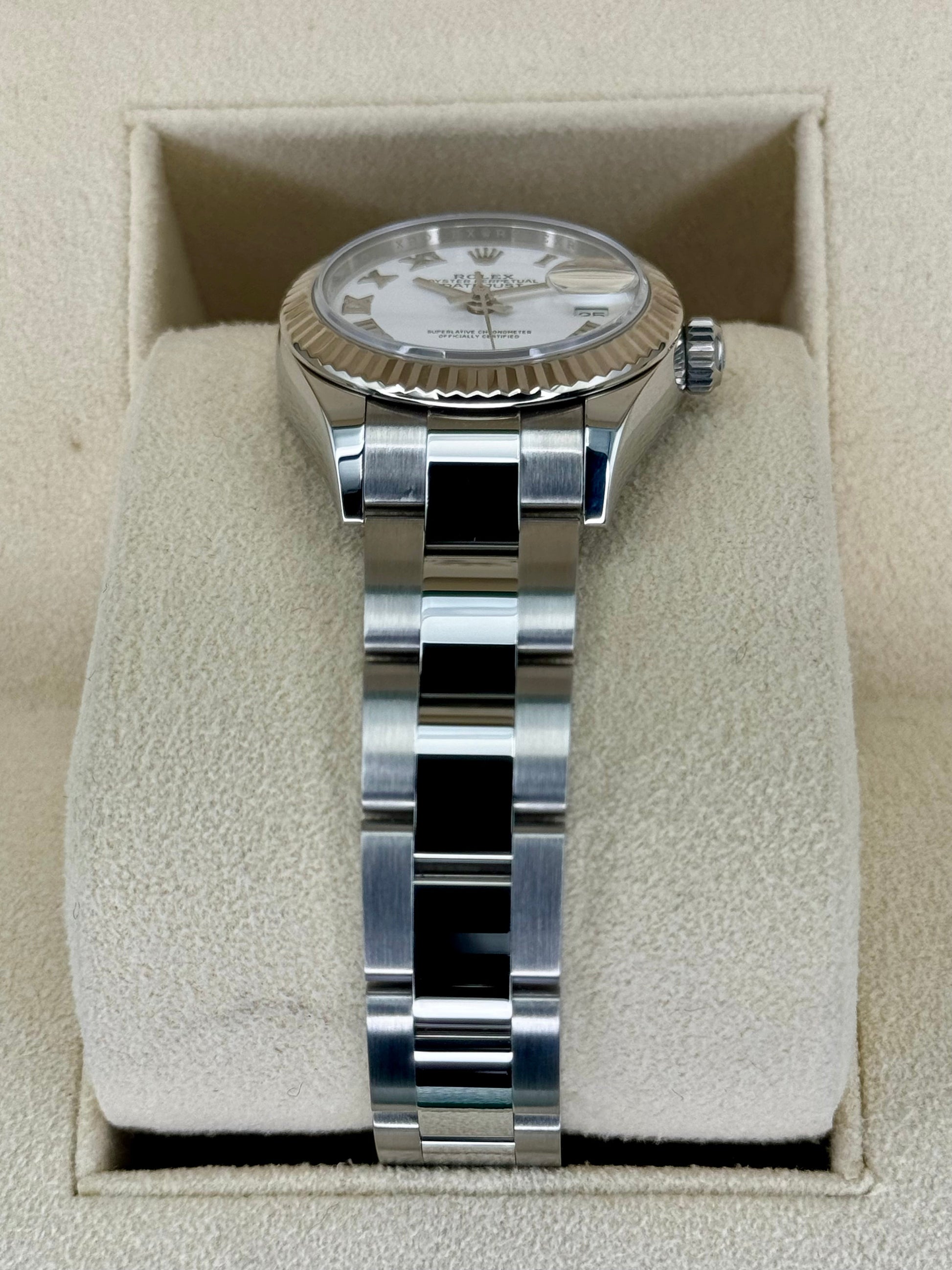 2021 Rolex Lady Datejust 28mm 279174 Stainless Steel Oyster White Dial - MyWatchLLC