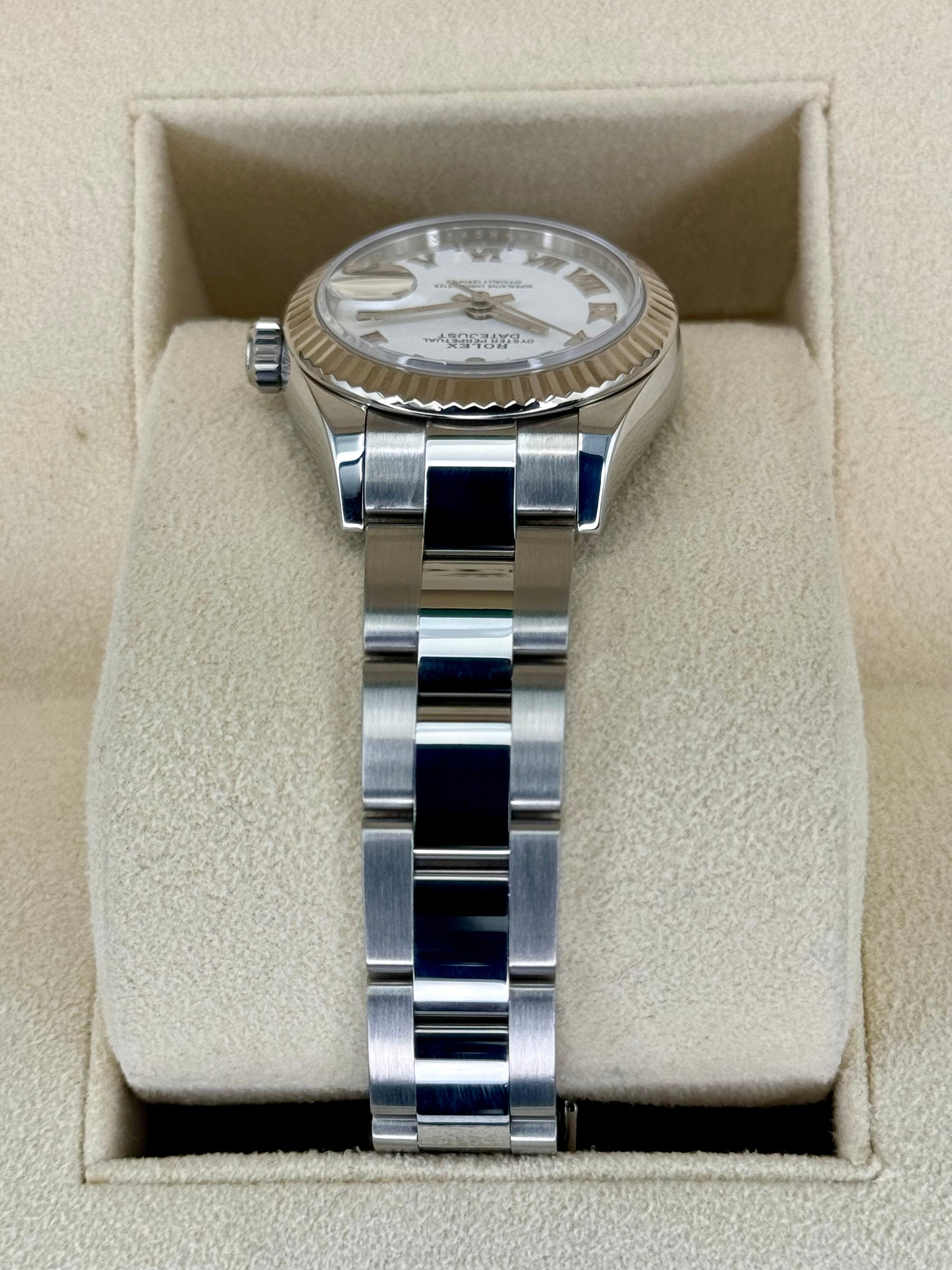 2021 Rolex Lady Datejust 28mm 279174 Stainless Steel Oyster White Dial - MyWatchLLC